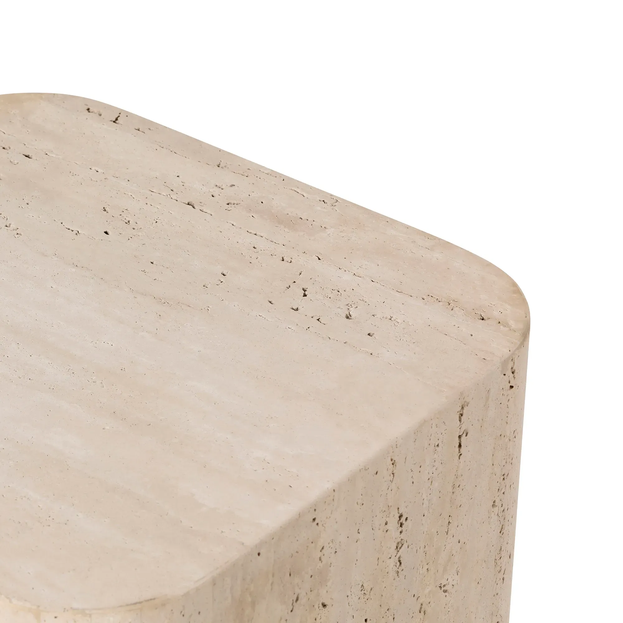 Cesar Square Coffee Table - White, Stone Effect