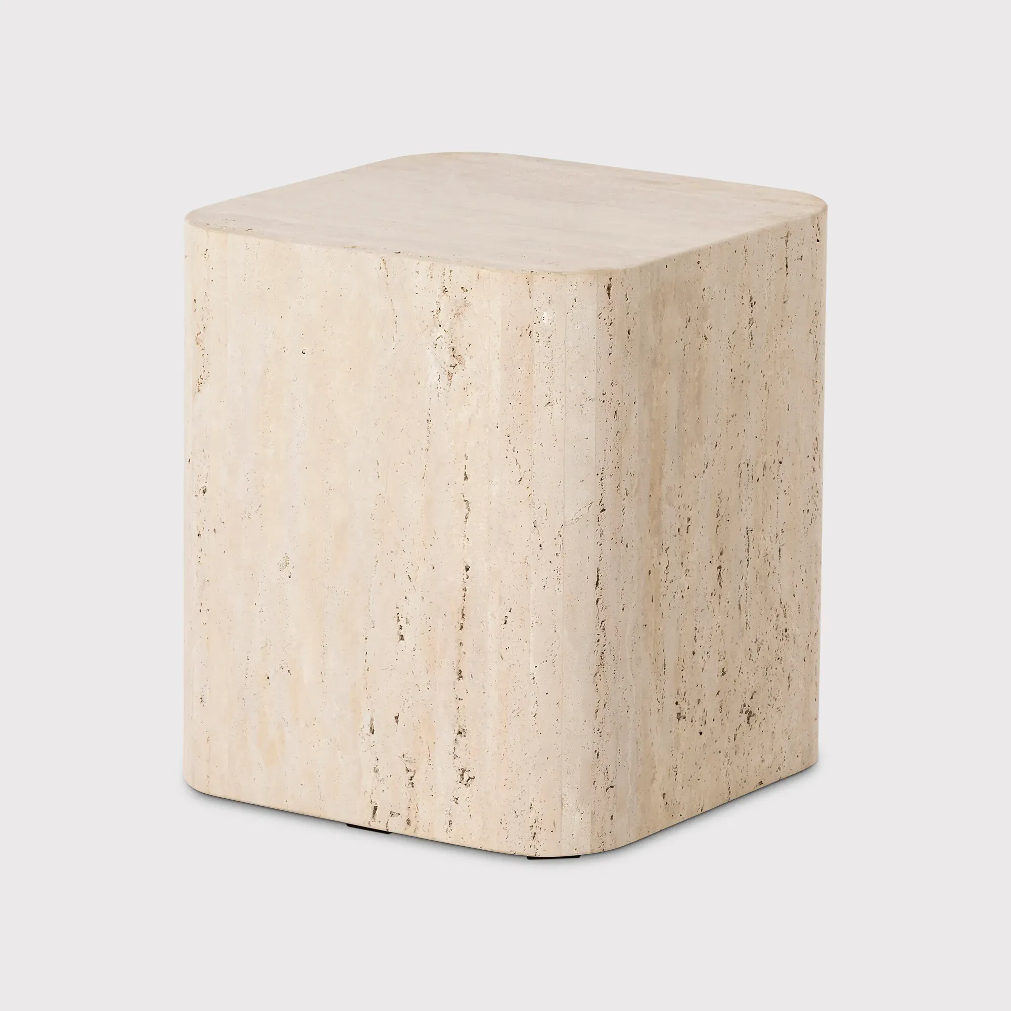 Cesar Square Coffee Table - White, Stone Effect image