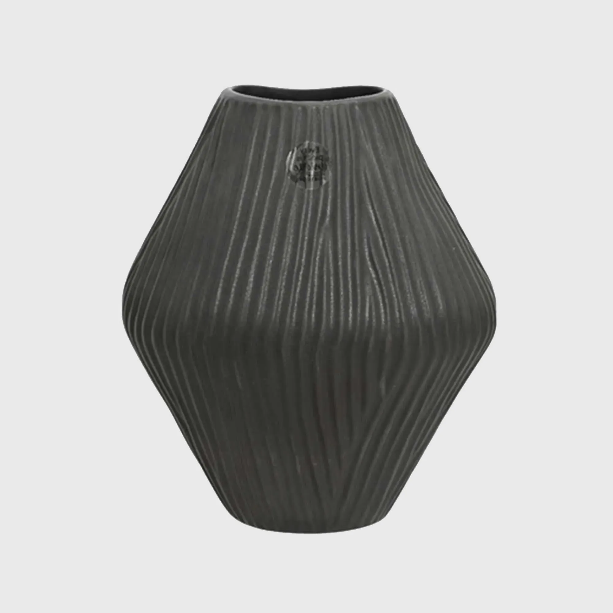 Charcoal Ceramic Vase - Grey image