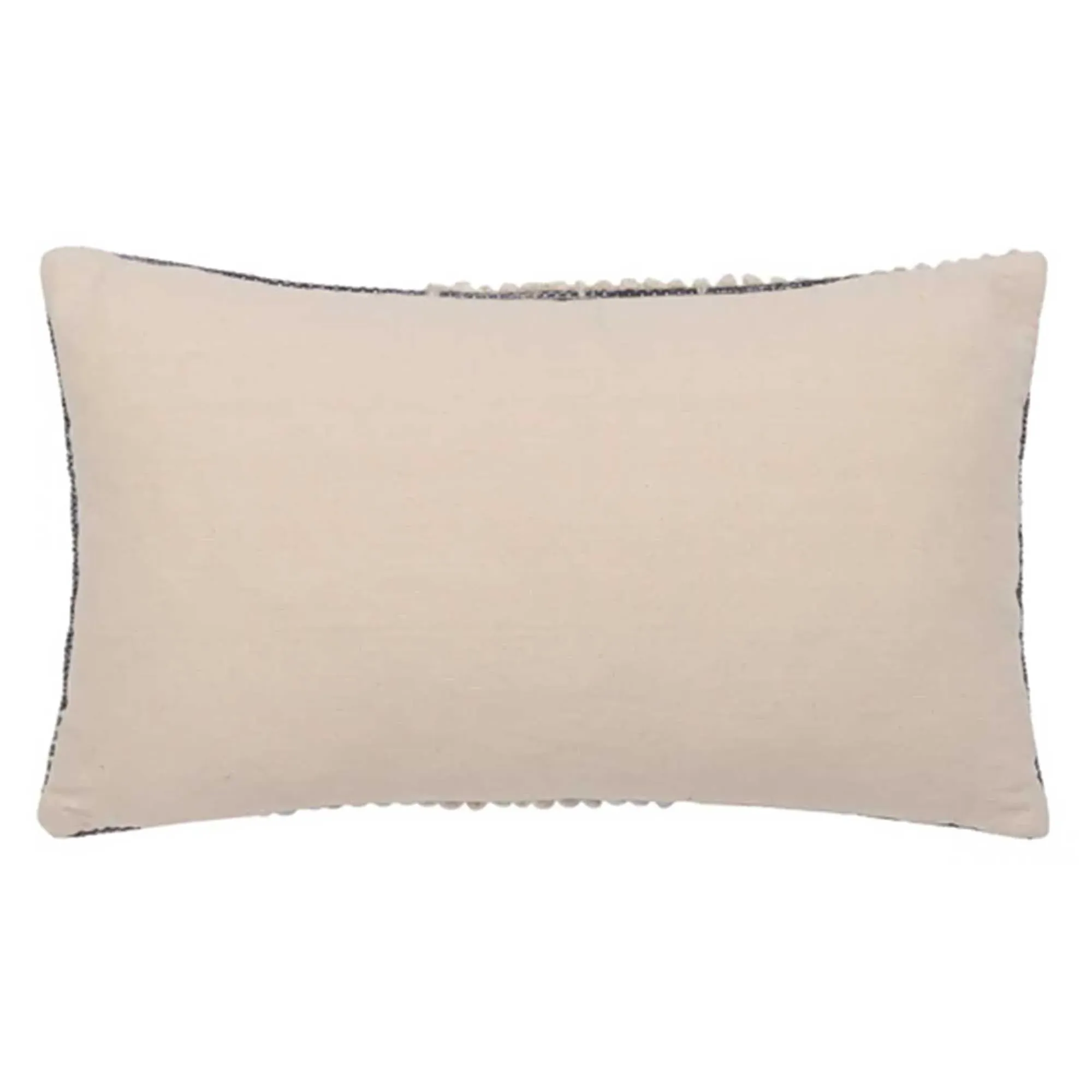 Charcoal Woven Knot Square Cushion - Grey, Cotton