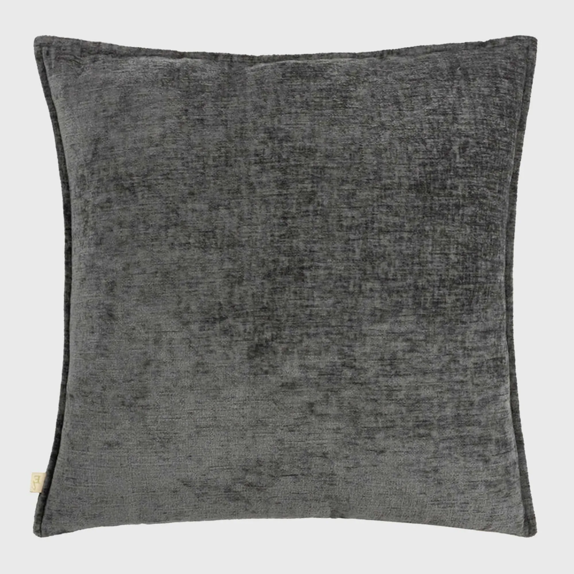 Chenille Square Cushion - Grey, Polyester image