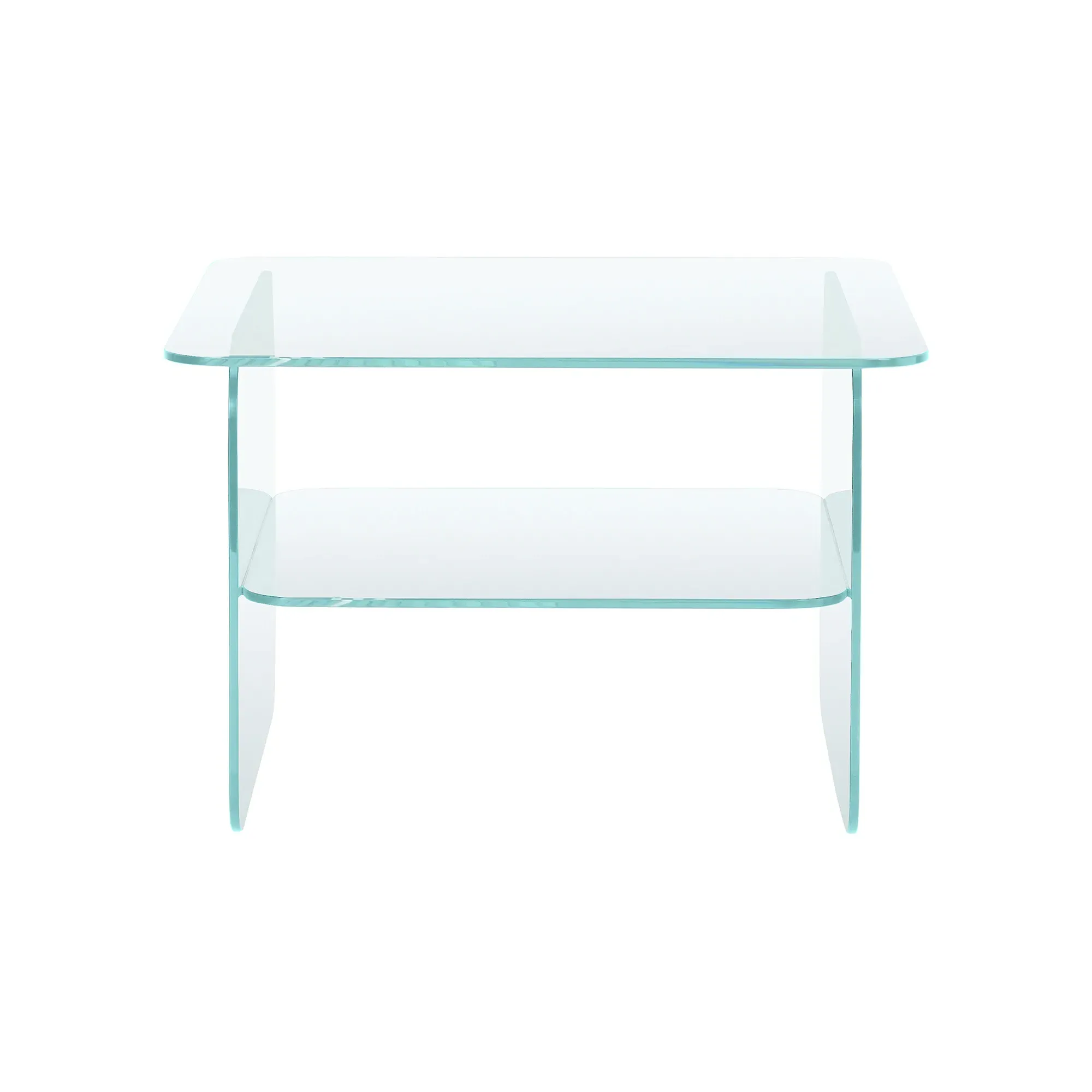 Chiaro Square Side Table - Clear Glass