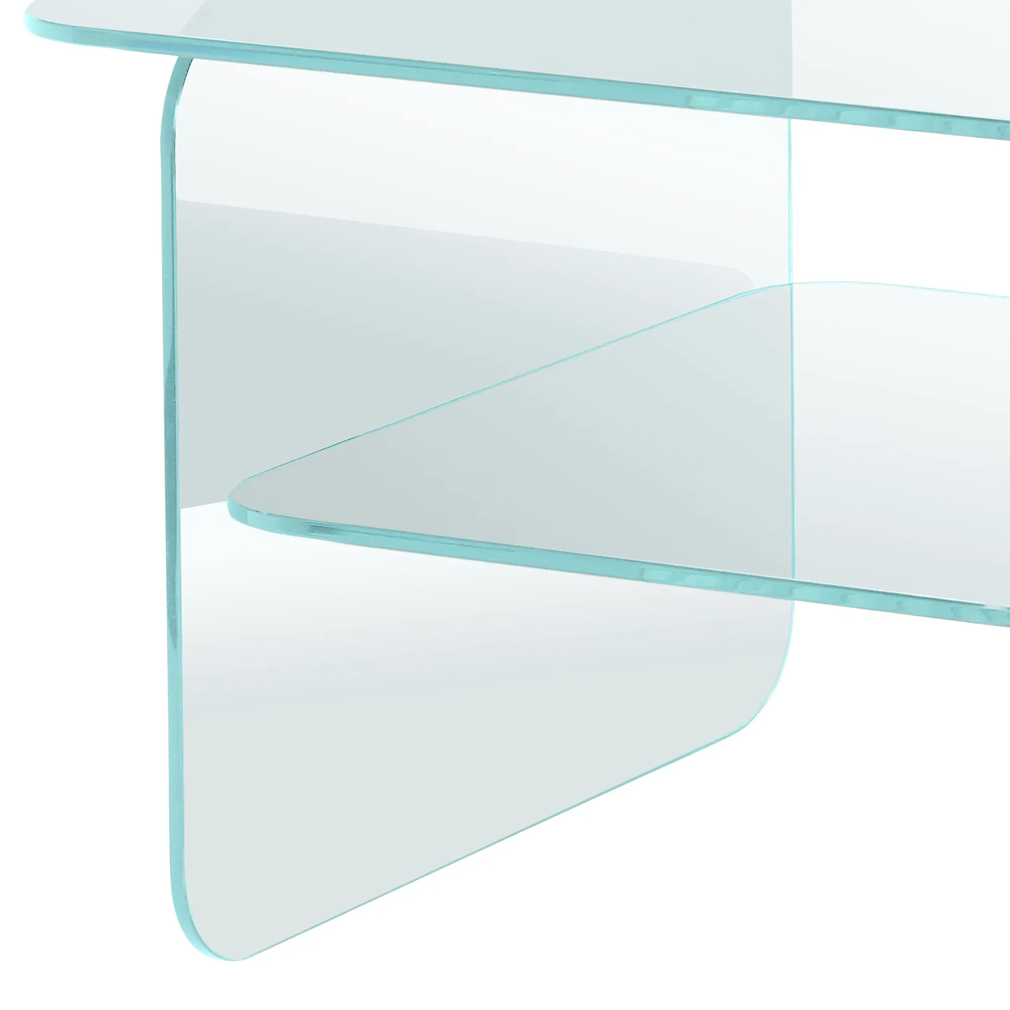 Chiaro Square Side Table - Clear Glass