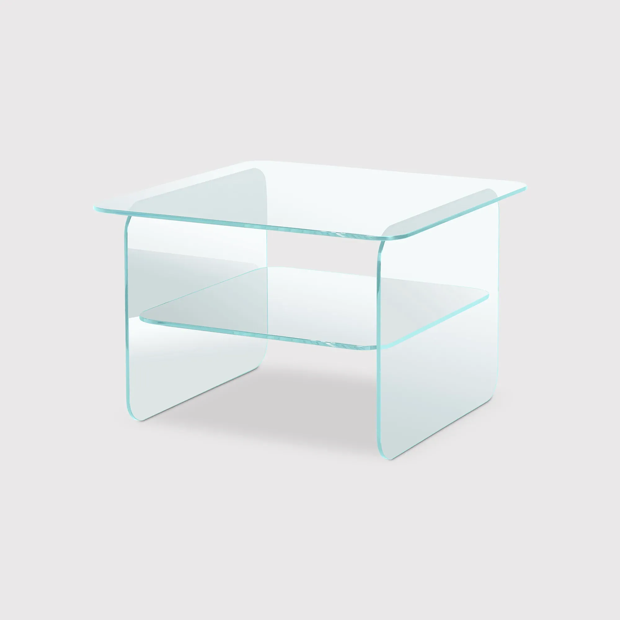 Chiaro Square Side Table - Clear Glass image