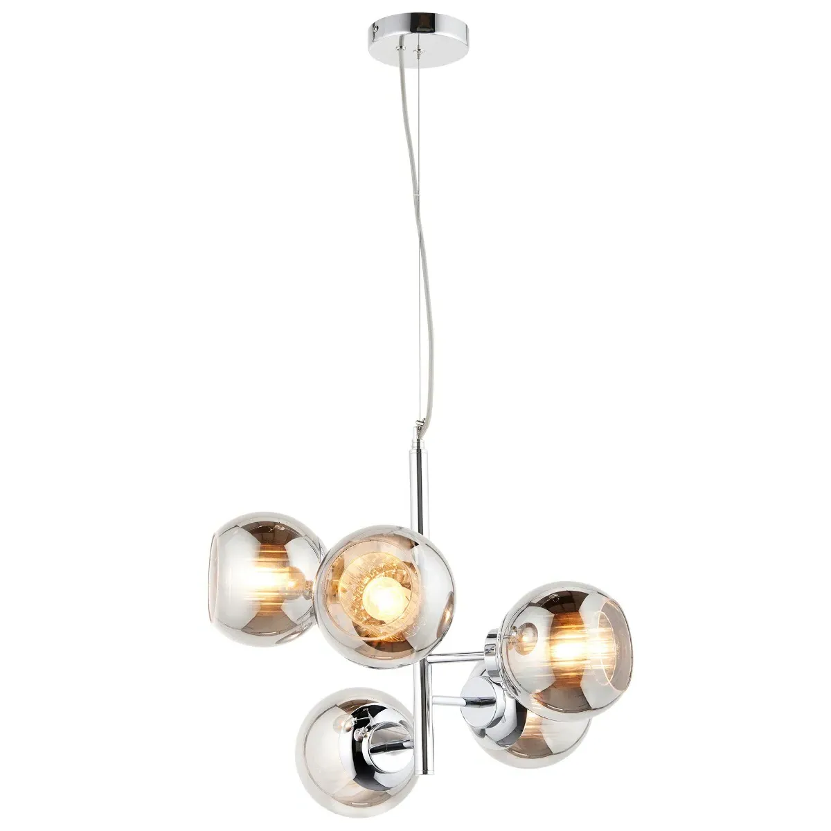 Chrome Cluster Pendant Light - Silver, Metal image