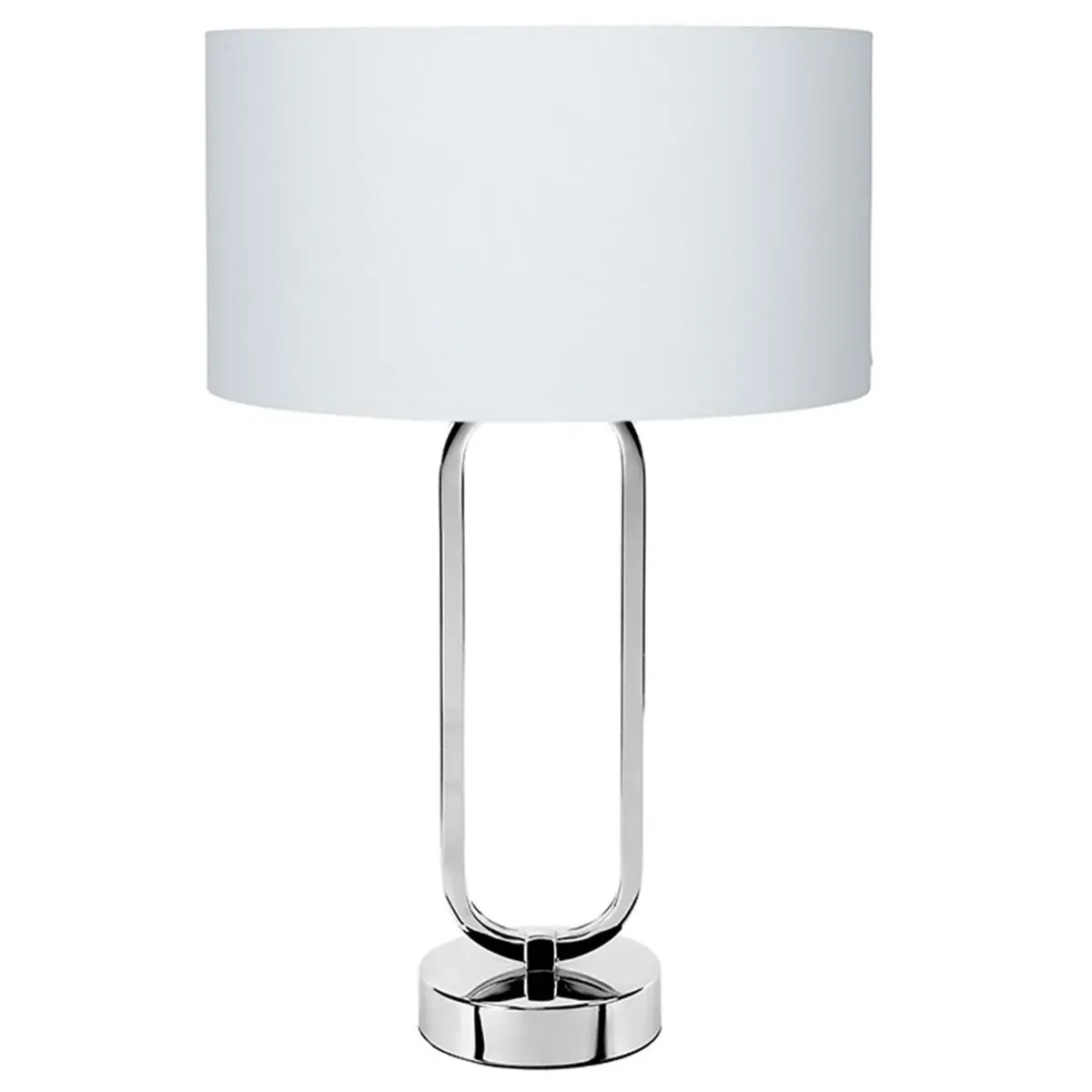 Chrome Table Lamp - Silver, Metal