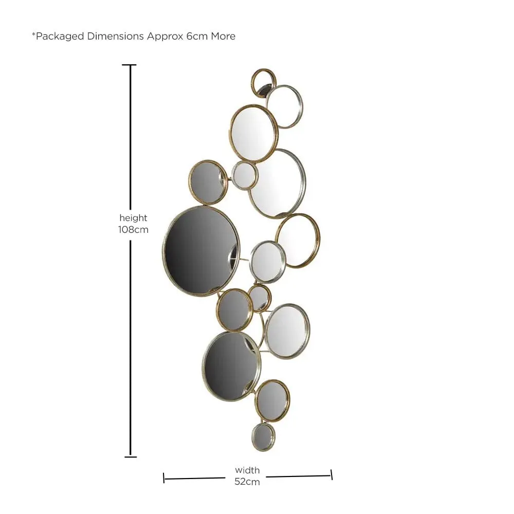 Circles Mirror - Gold, Metal