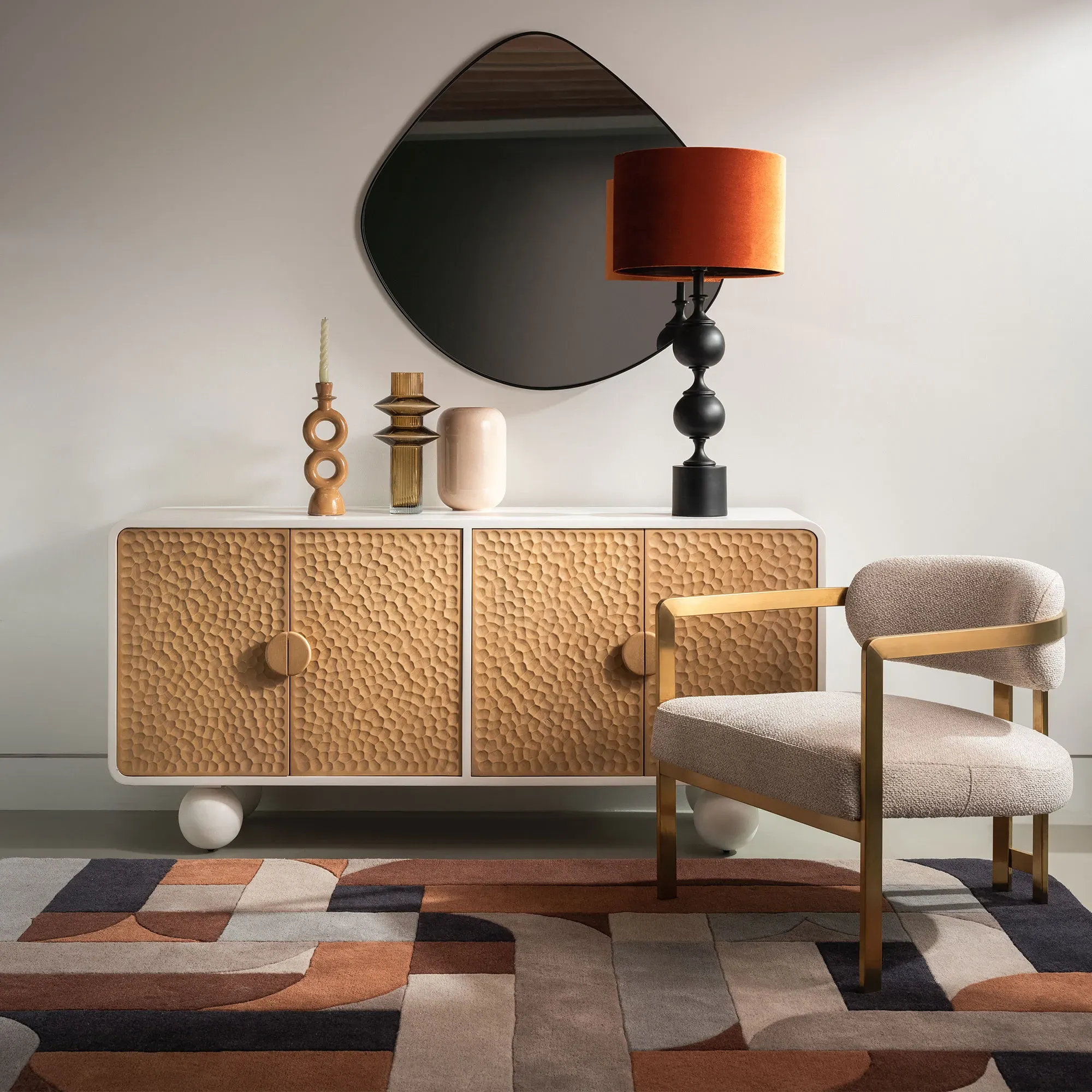 Citrine Tiered Glass Vase - Yellow