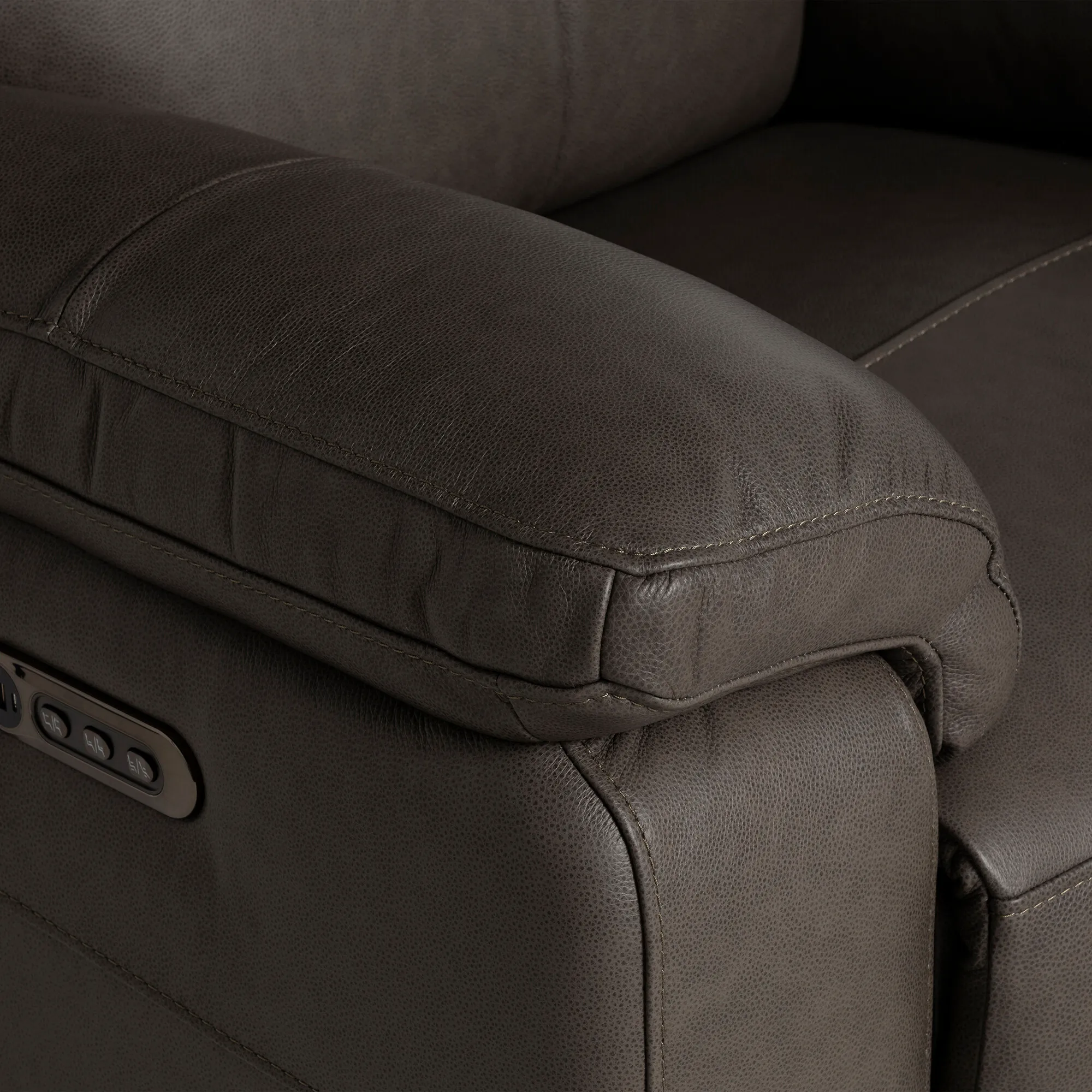 Clark Power Motion Armchair with Headrest - Grey