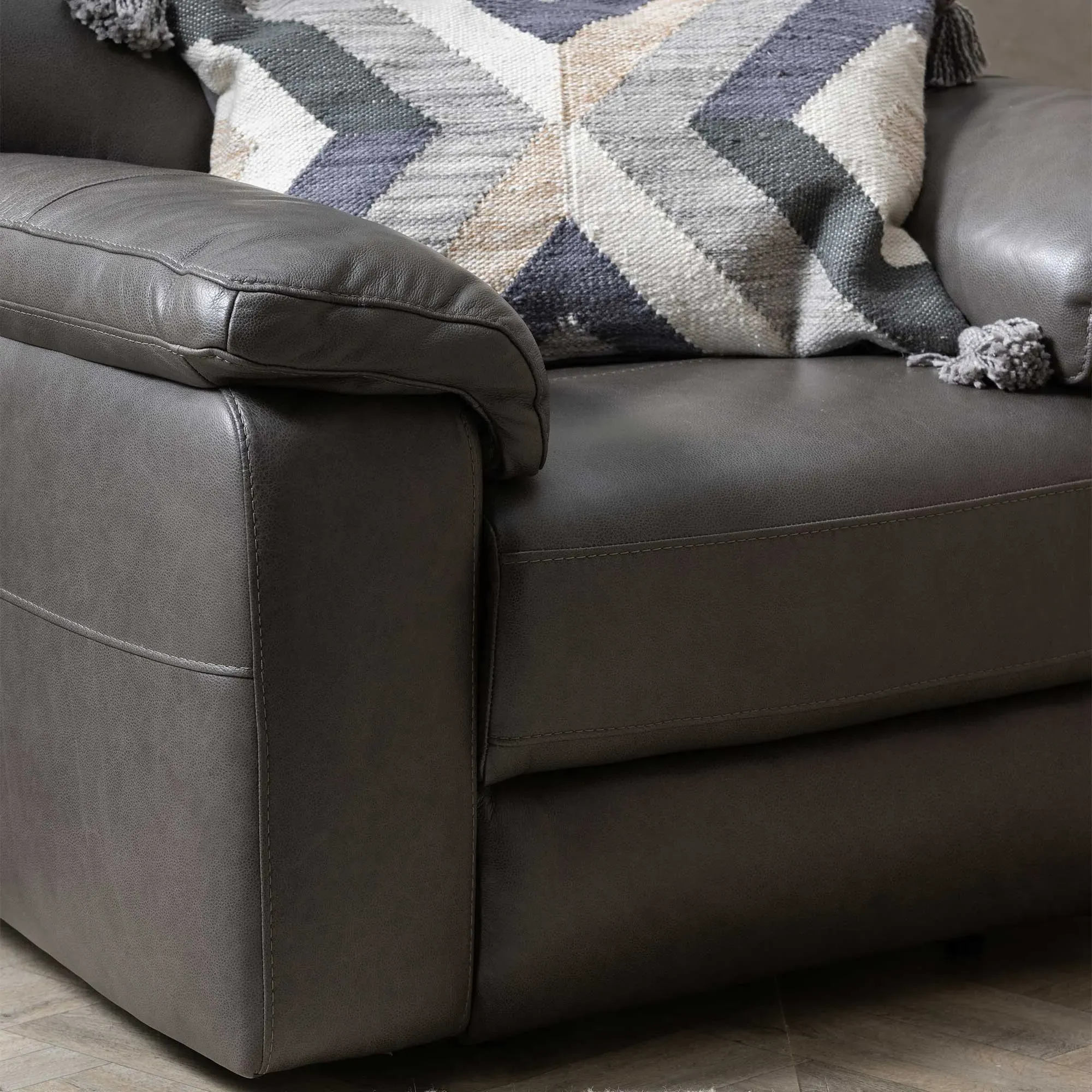 Clark Power Motion Armchair with Headrest - Grey