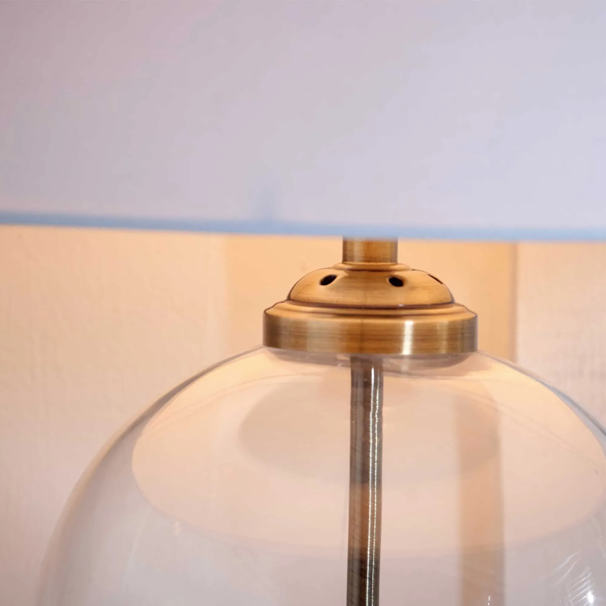Cloche Glass Table Lamp - Gold