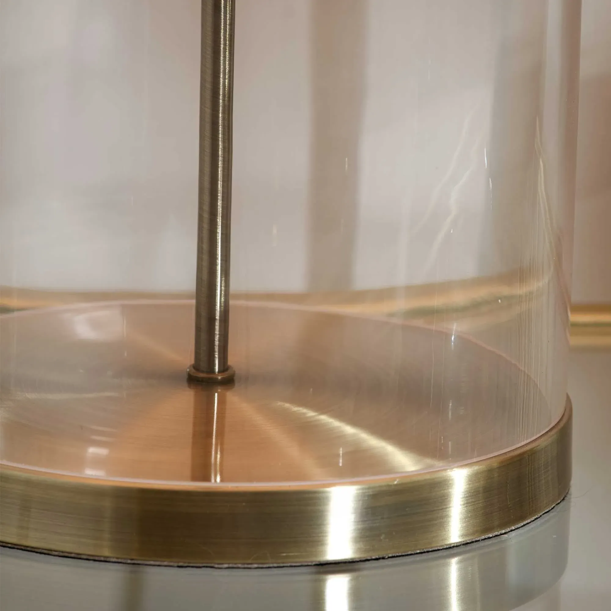 Cloche Glass Table Lamp - Gold