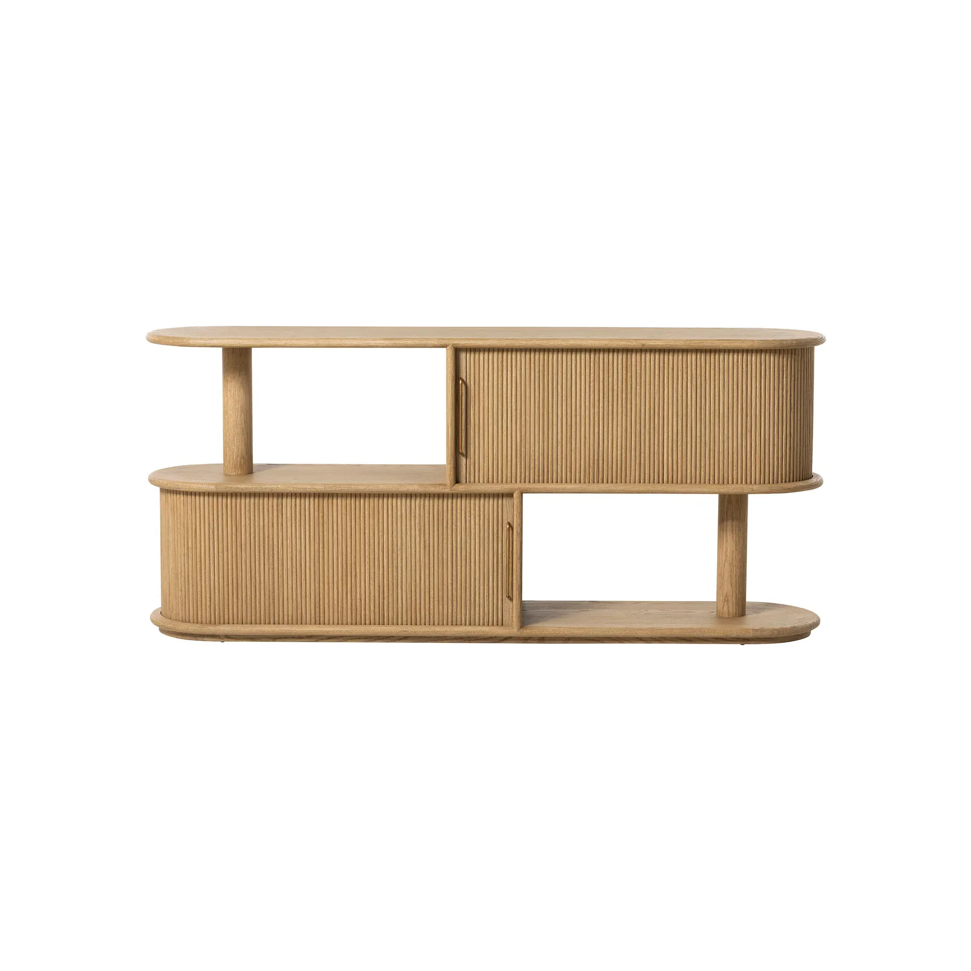 Coltrane Low Rack Sideboard - Brown, Oak