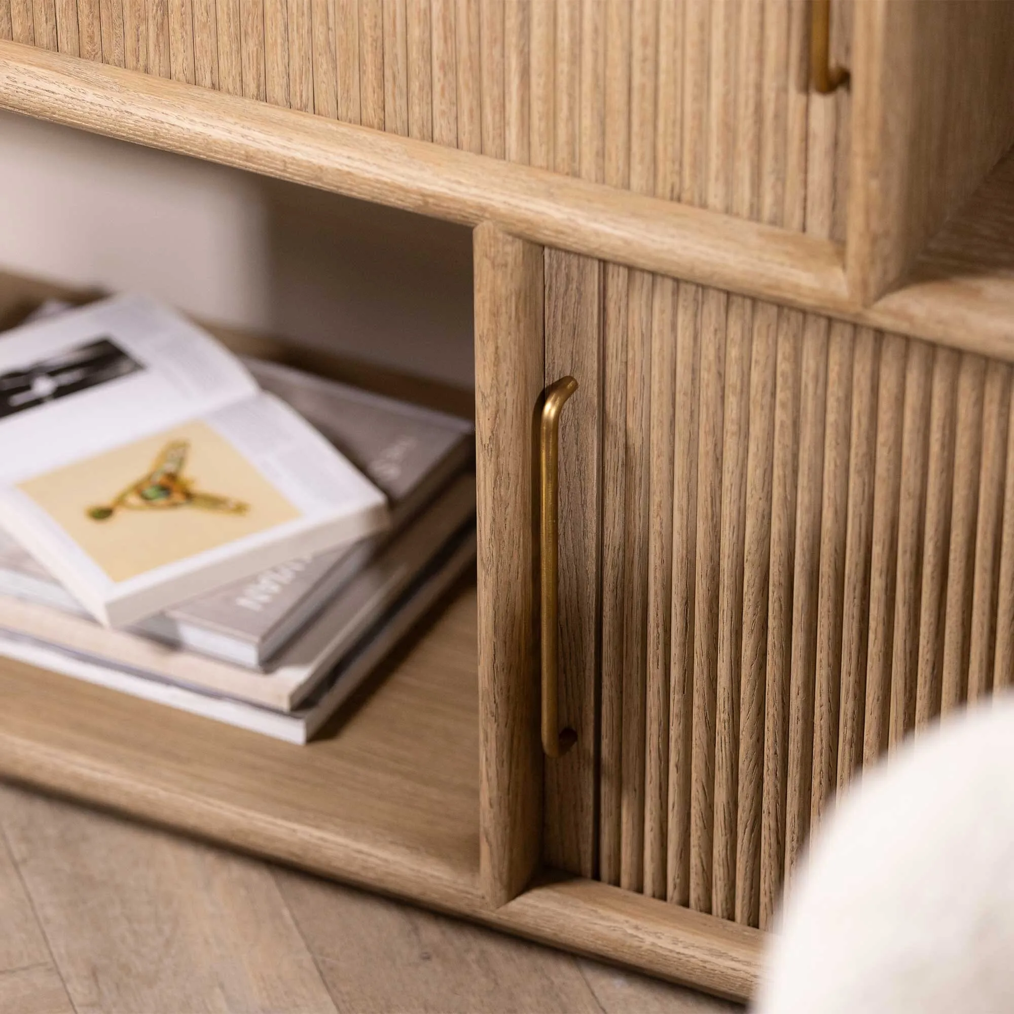Coltrane Low Rack Sideboard - Brown, Oak