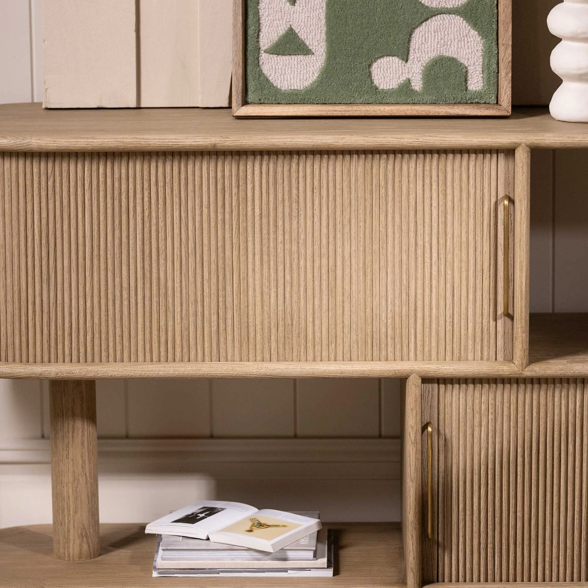 Coltrane Low Rack Sideboard - Brown, Oak