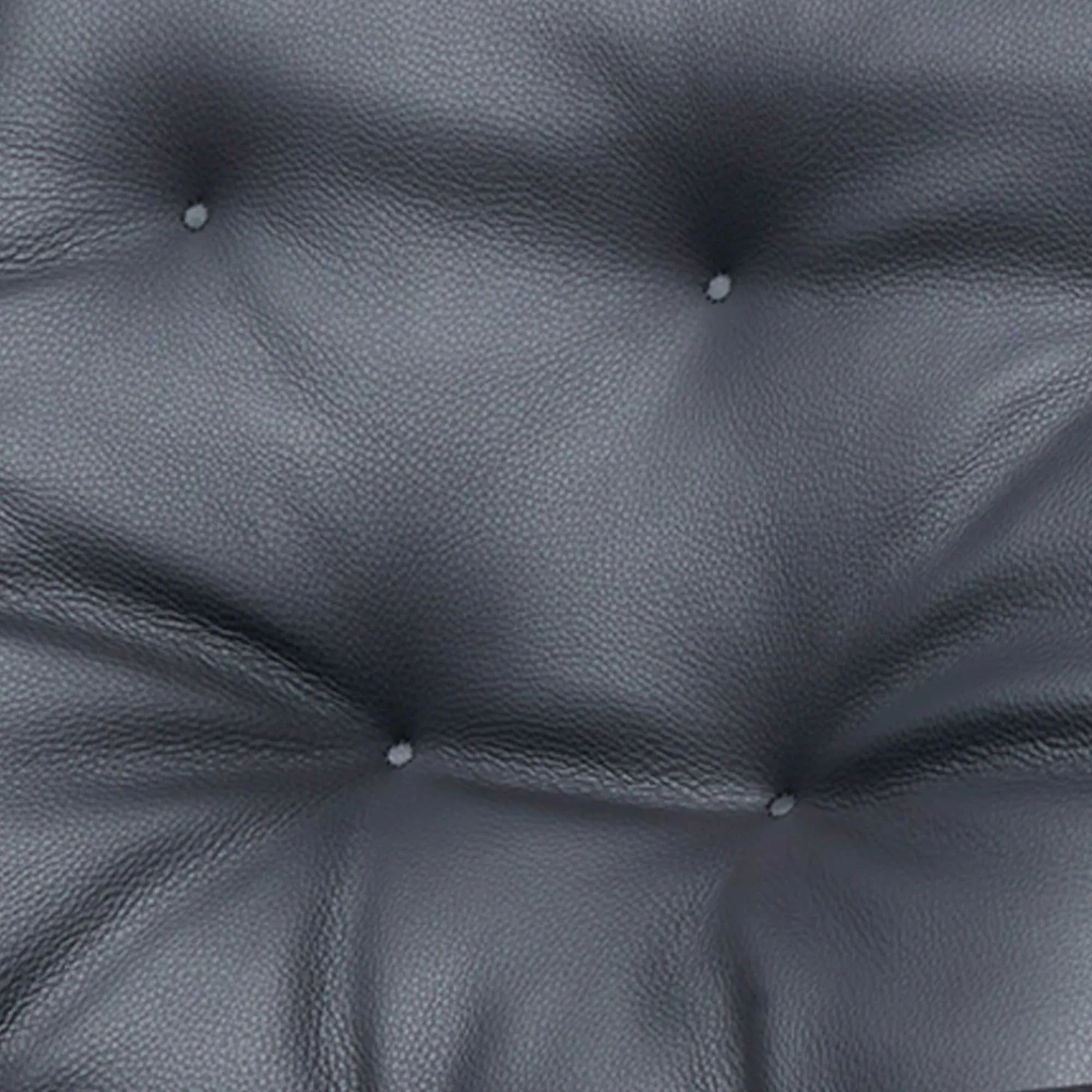 Conform Timeout Button Stitched X-Footstool - Black, Leather