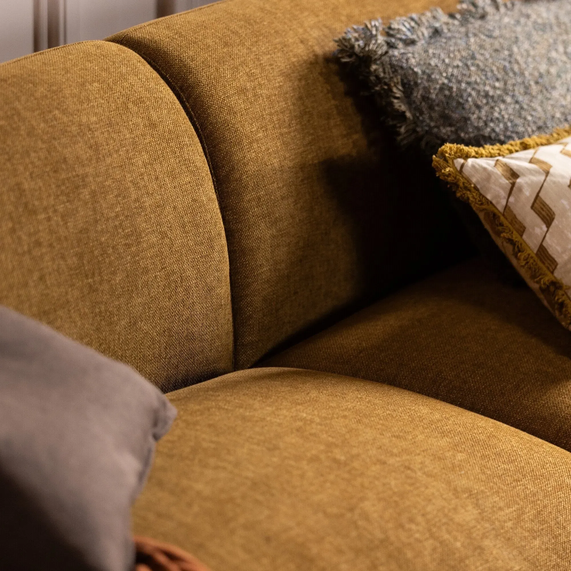 Connie 2-Seater Sofa - Yellow, Fabric