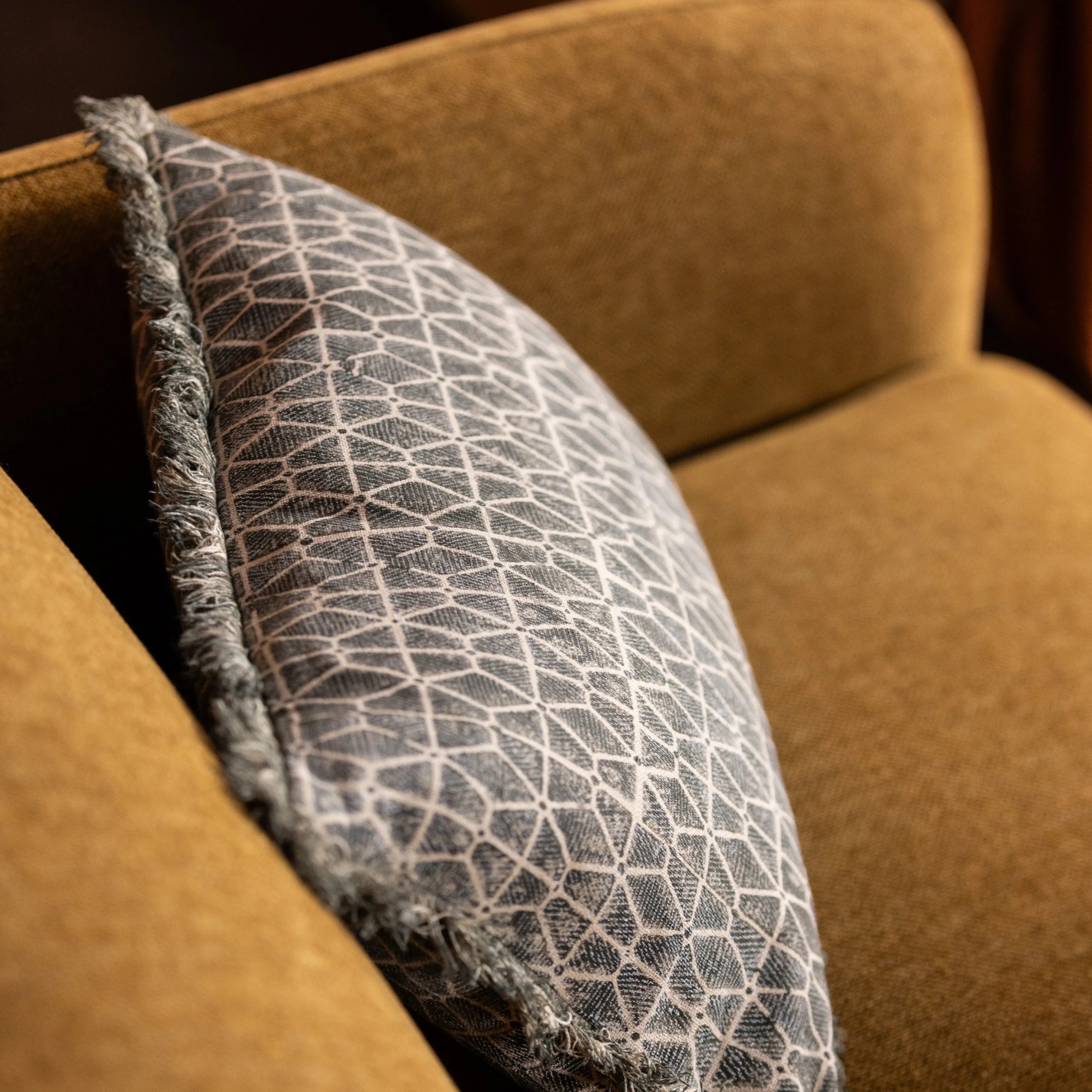 Connie Armchair - Yellow, Eucalyptus Wood