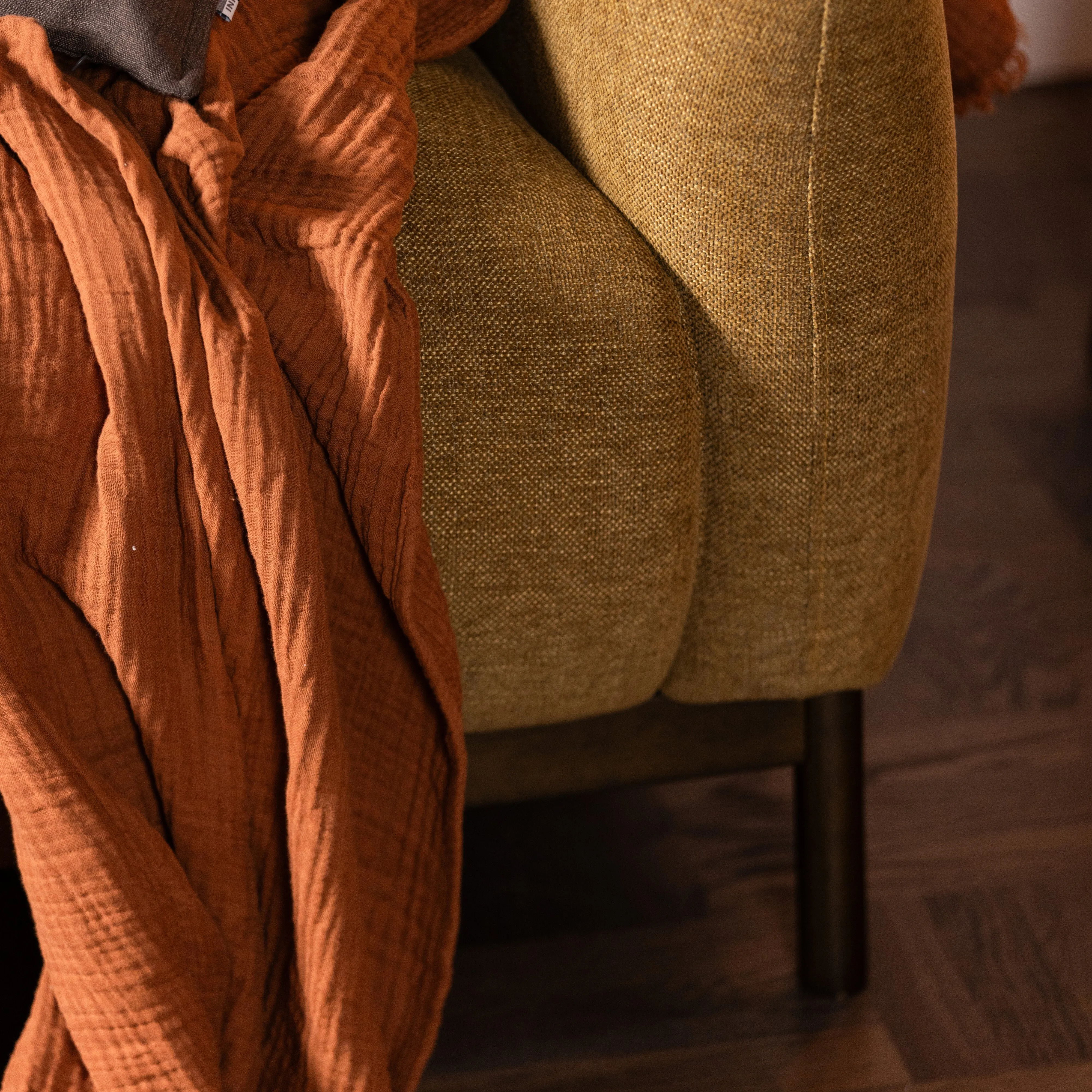 Connie Armchair - Yellow, Eucalyptus Wood