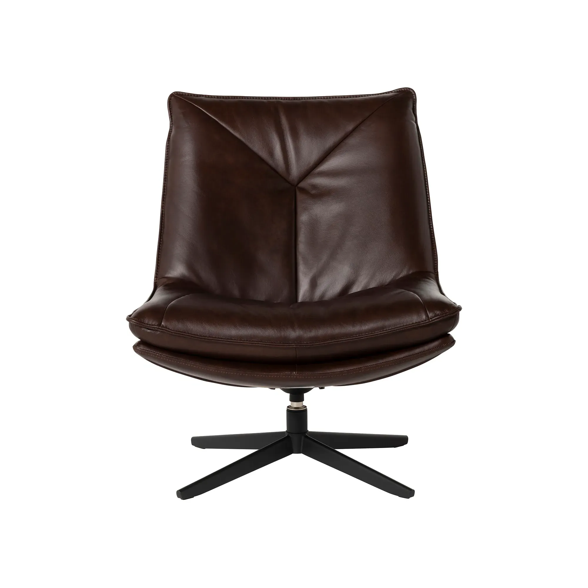 Cormac Swivel Armchair - Brown, Leather