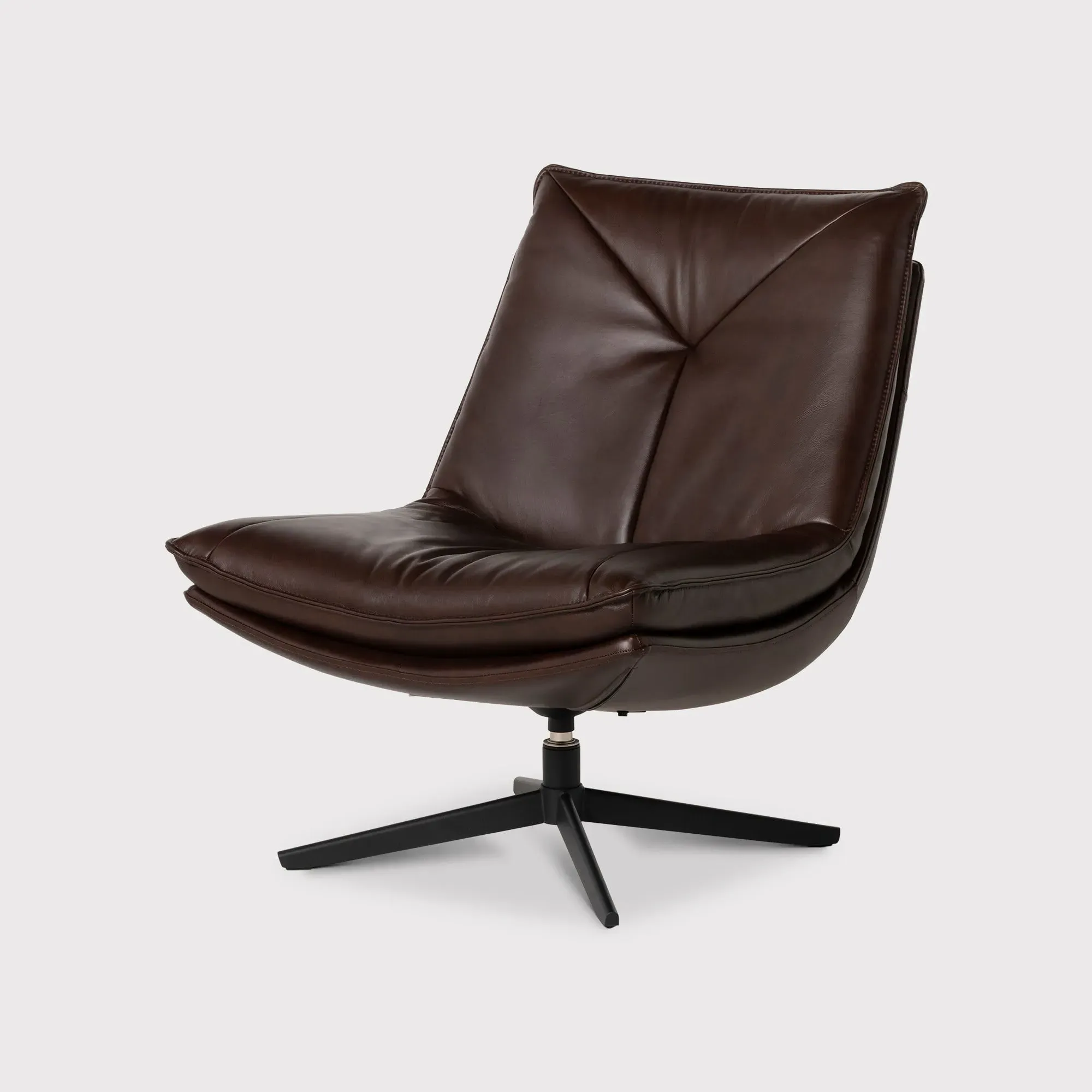 Cormac Swivel Armchair - Brown, Leather image