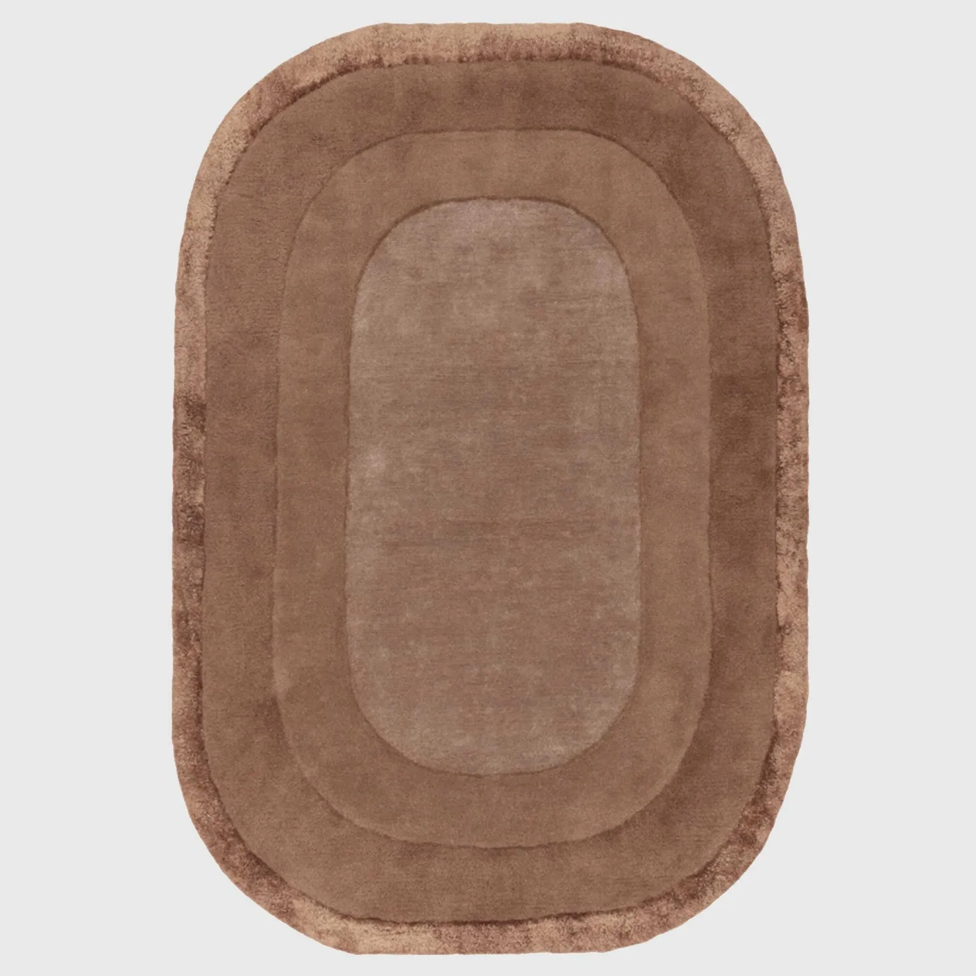 Corona Square Rug - Brown, Wool Blend