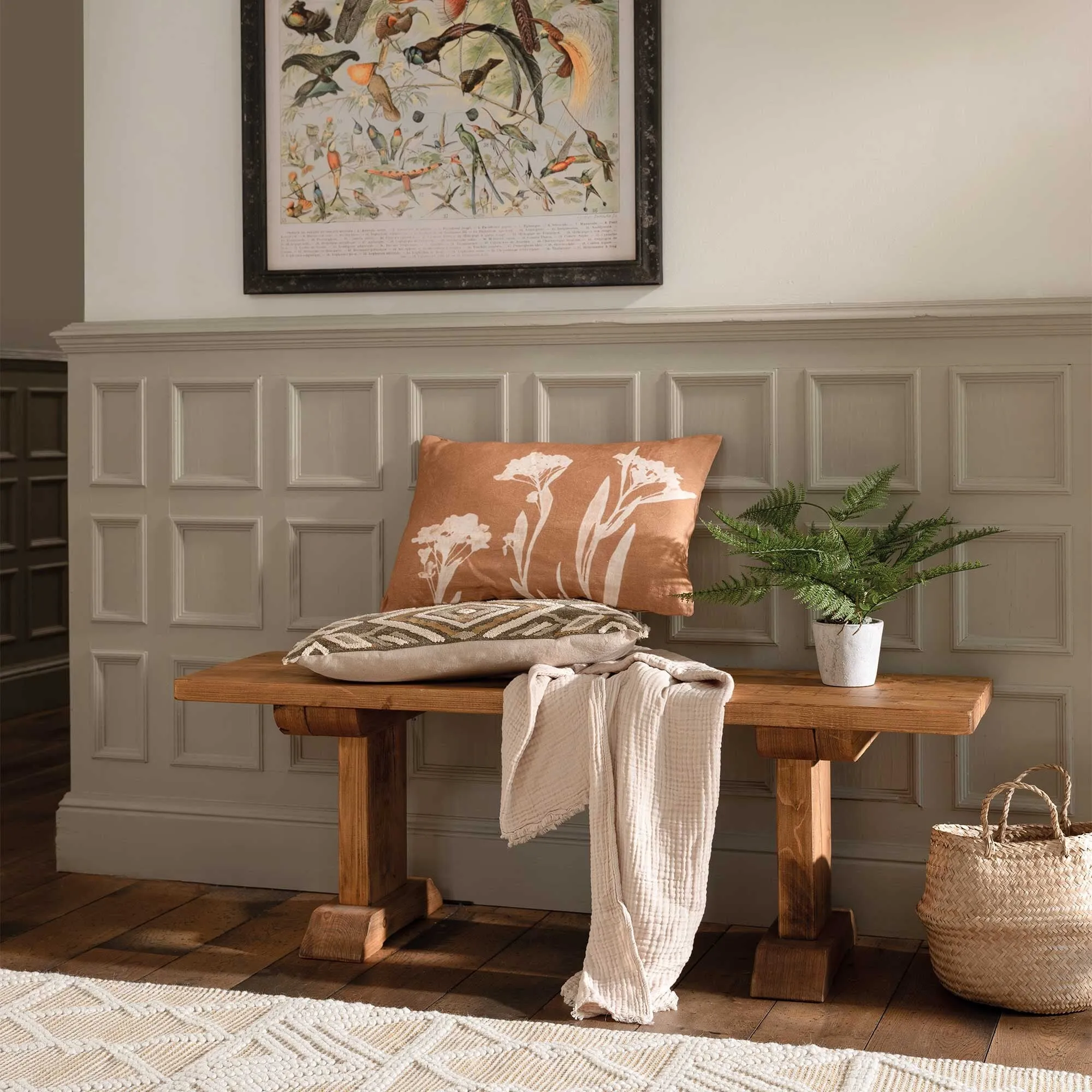 Covington 140cm Bench - Brown, Wood