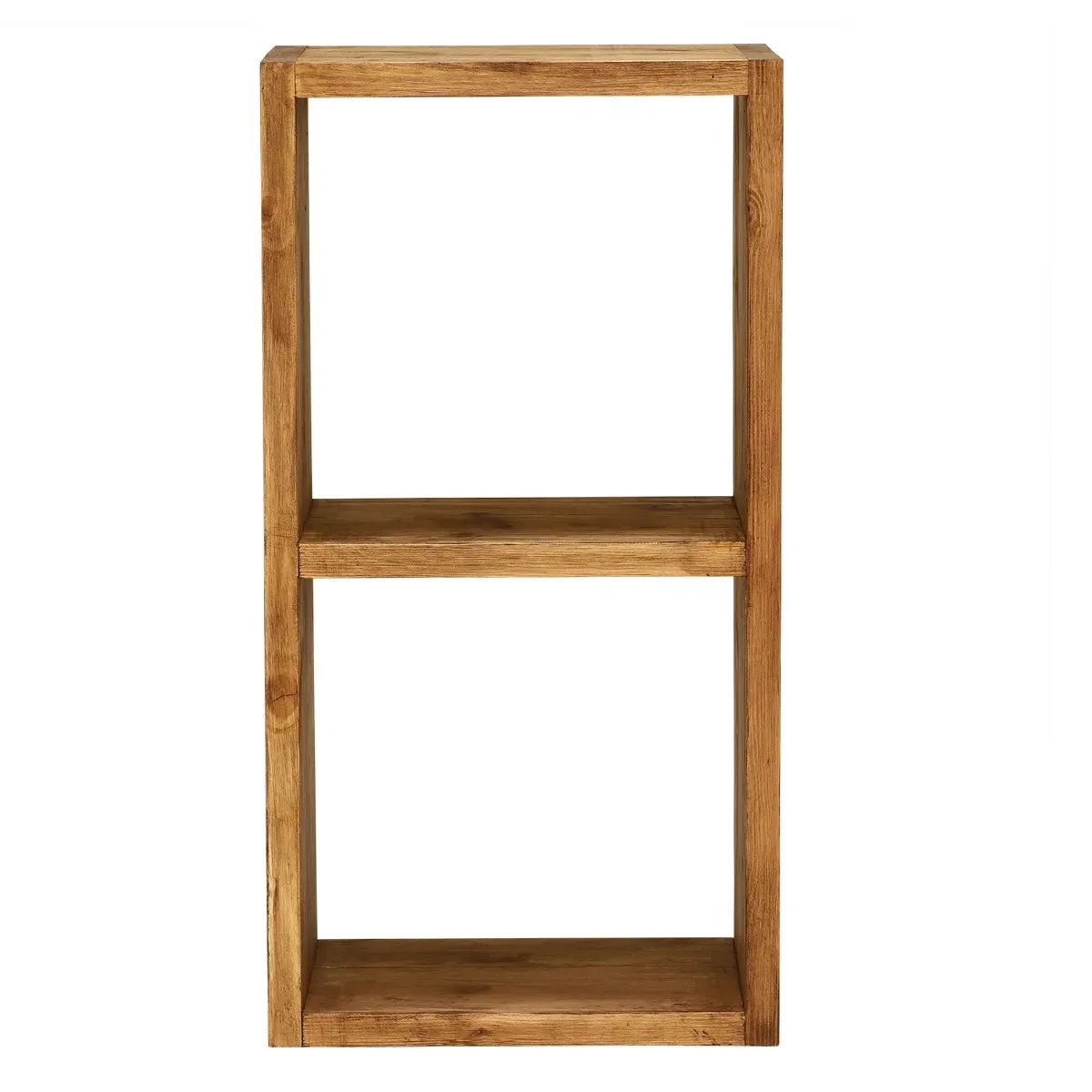 Covington 2-Section Storage Cube - Brown, Reclaimed Wood