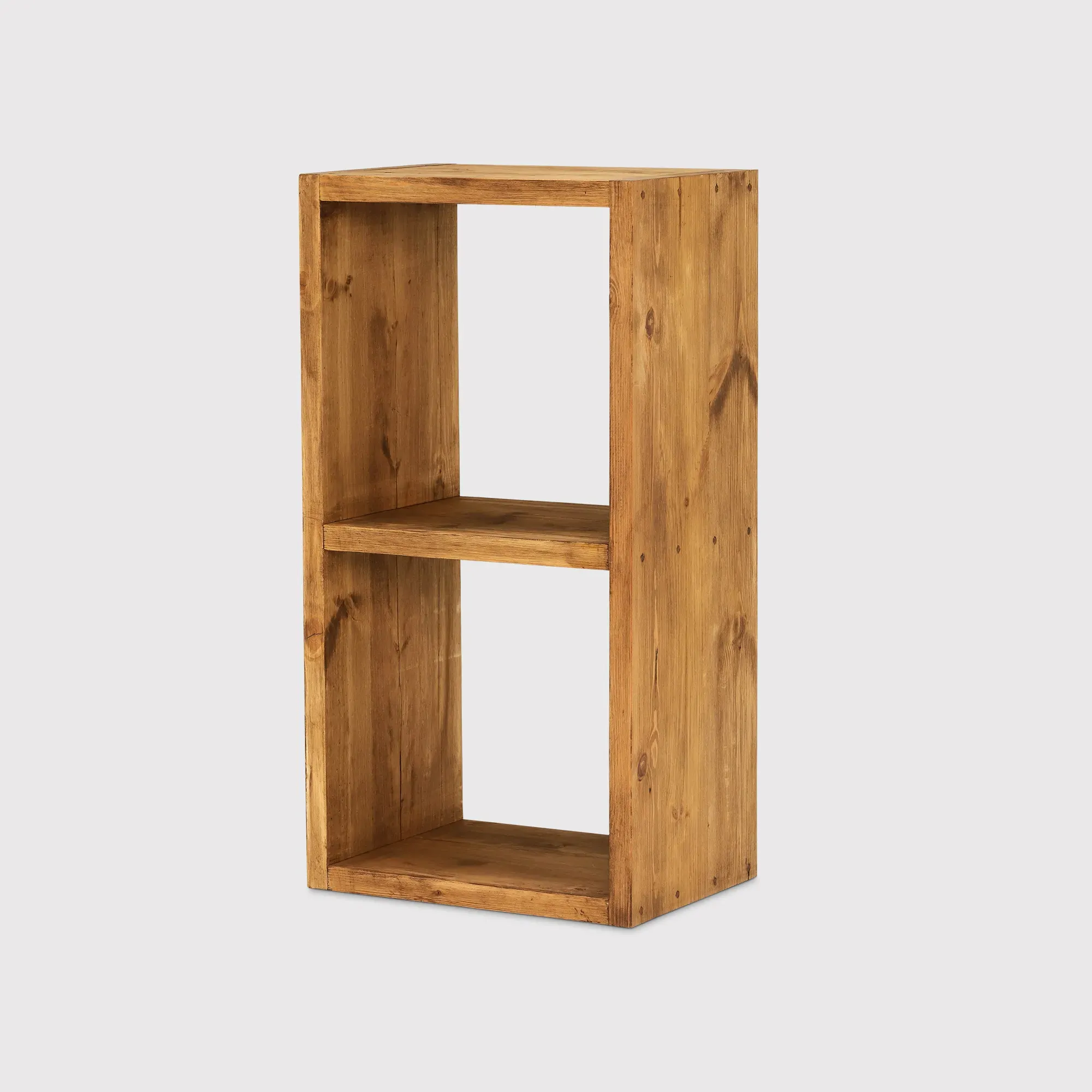 Covington 2-Section Storage Cube - Brown, Reclaimed Wood image