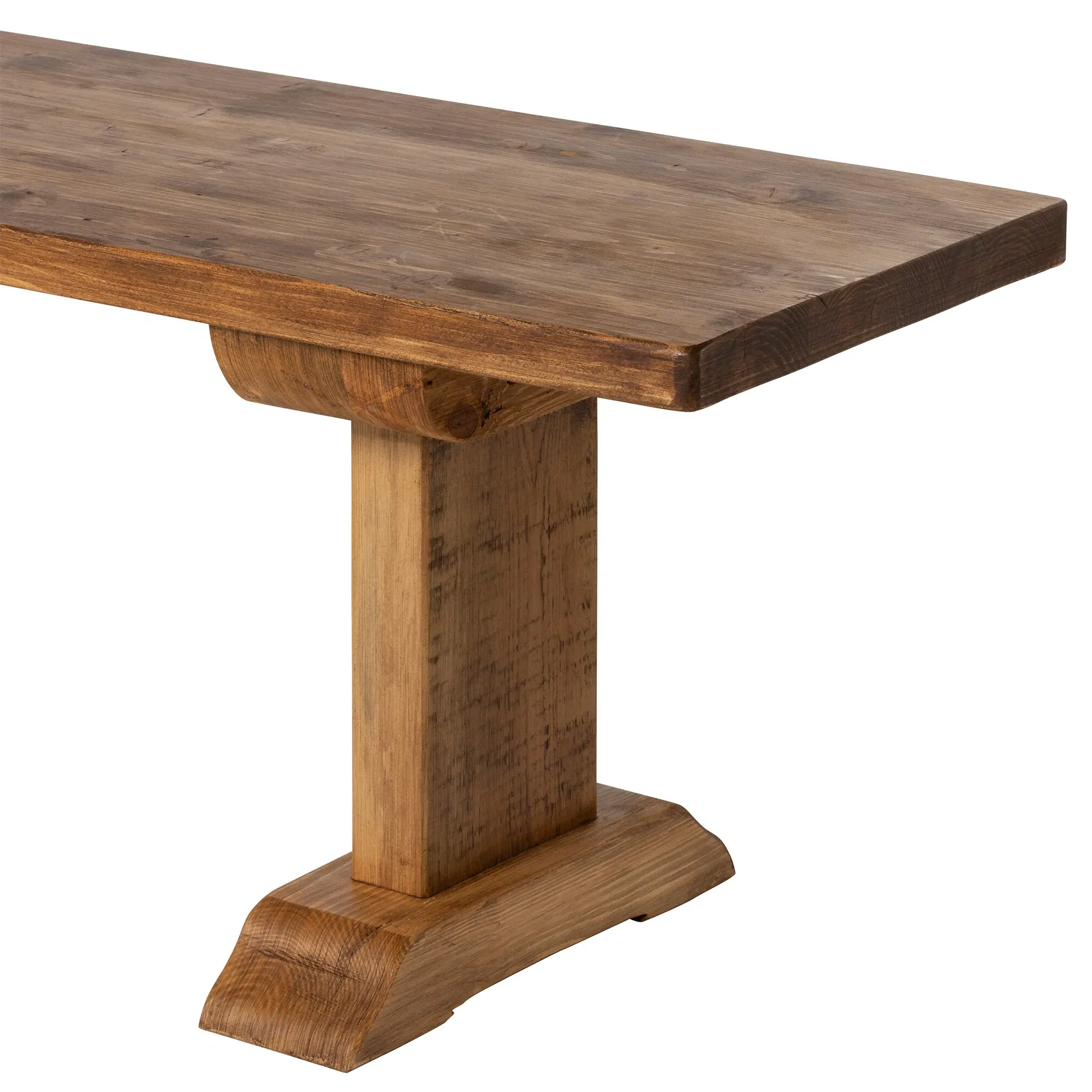 Covington 220cm Bench - Brown, Polished Timber