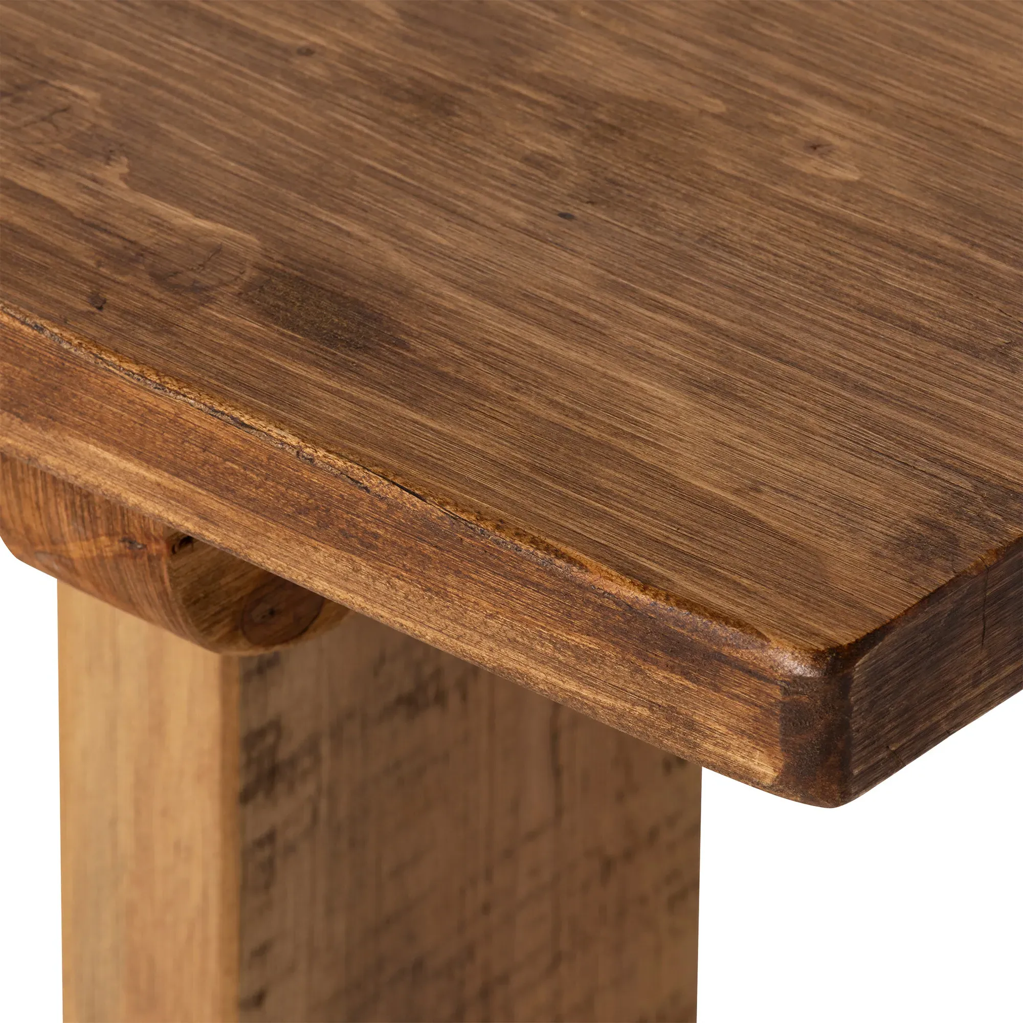 Covington 220cm Bench - Brown, Polished Timber