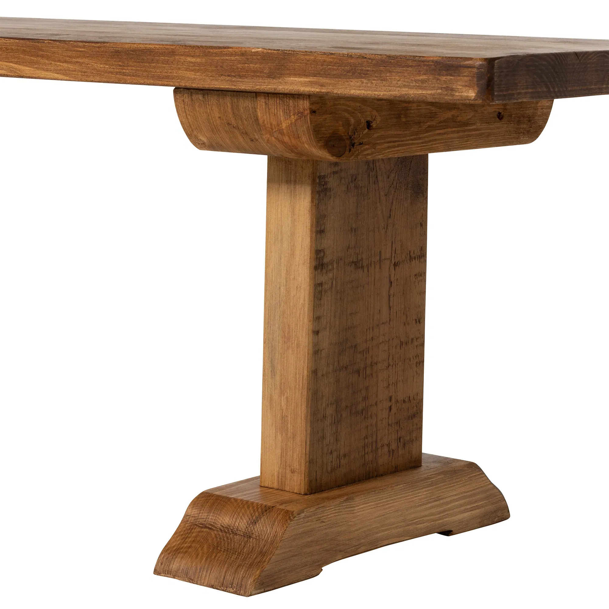 Covington 220cm Bench - Brown, Polished Timber