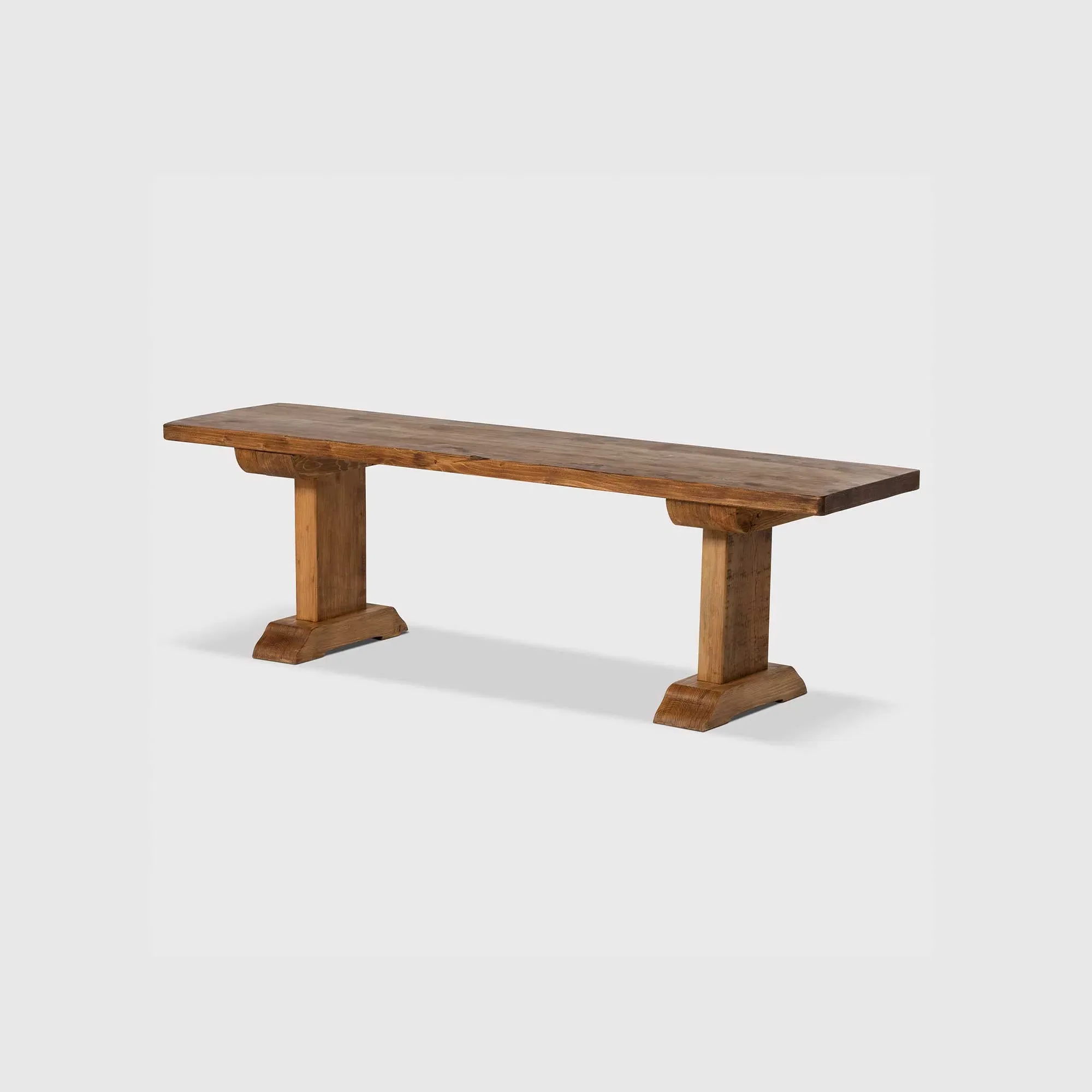 Covington 220cm Bench - Brown, Polished Timber