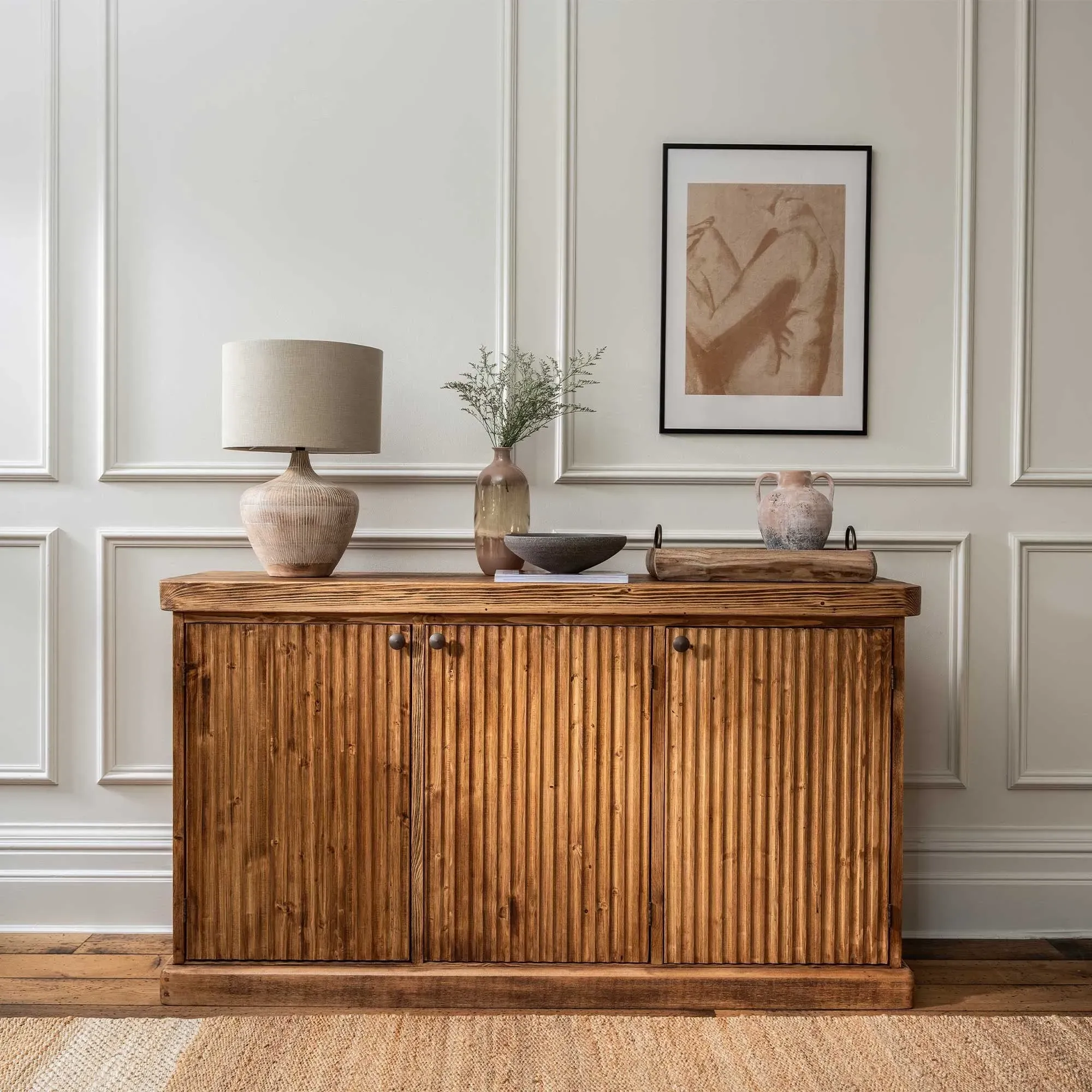 Covington 3 Door Sideboard - Brown, Timber