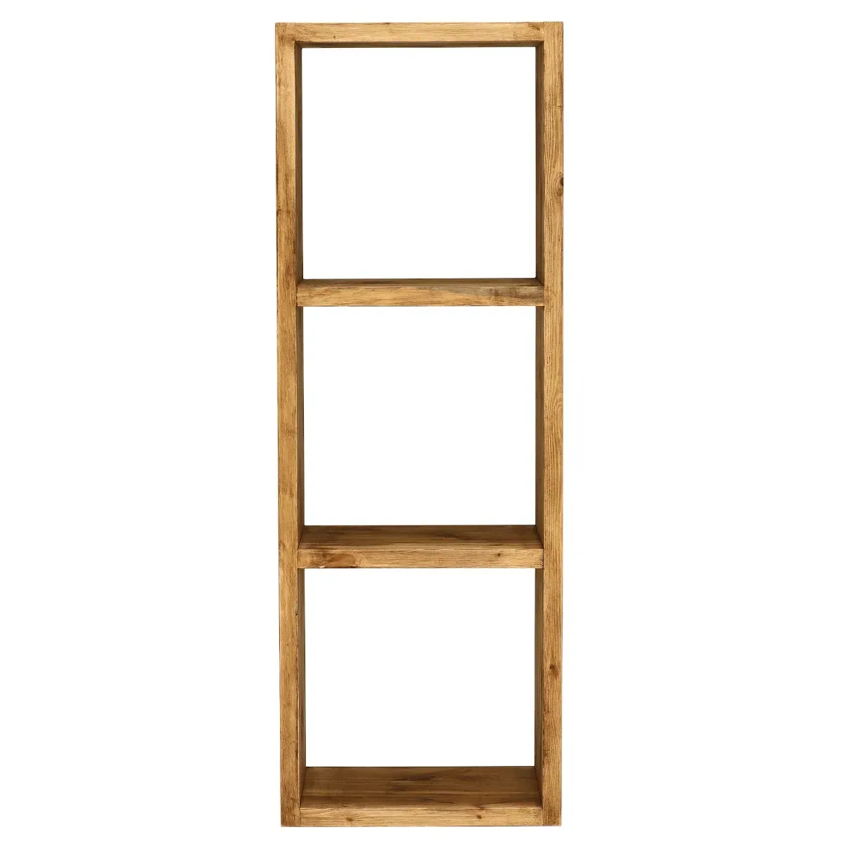 Covington 3-Section Storage Cube - Brown, Reclaimed Wood