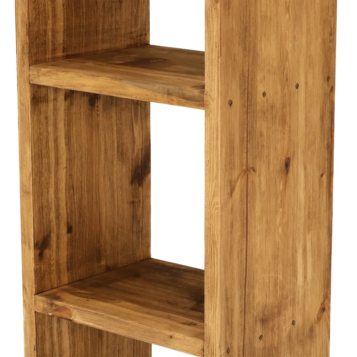 Covington 3-Section Storage Cube - Brown, Reclaimed Wood