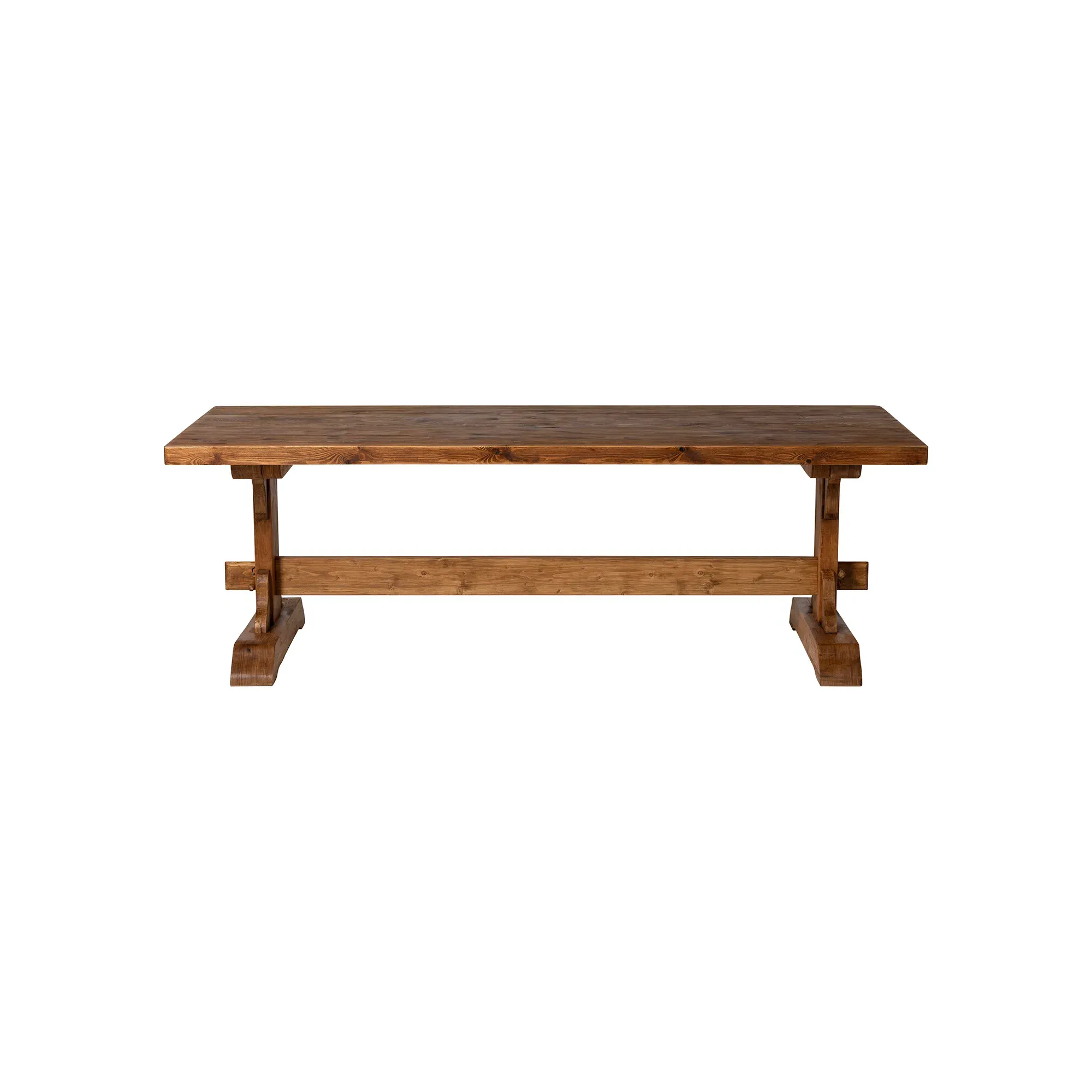 Covington Dining Table - Brown, Polished Timber