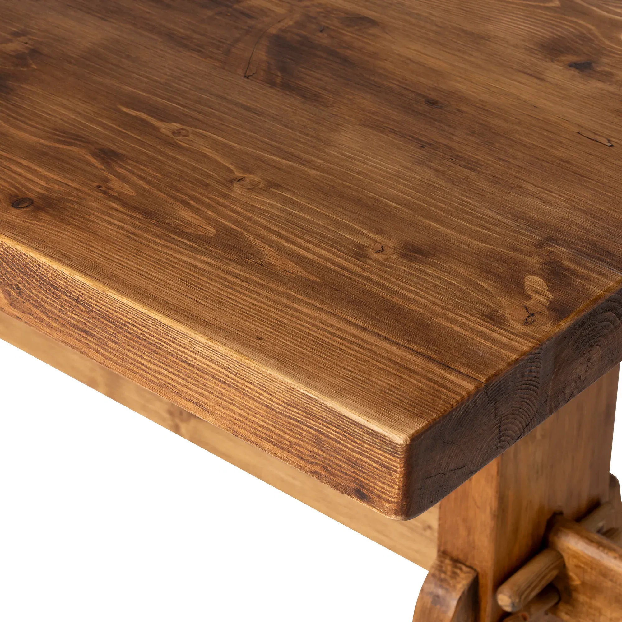 Covington Dining Table - Brown, Polished Timber