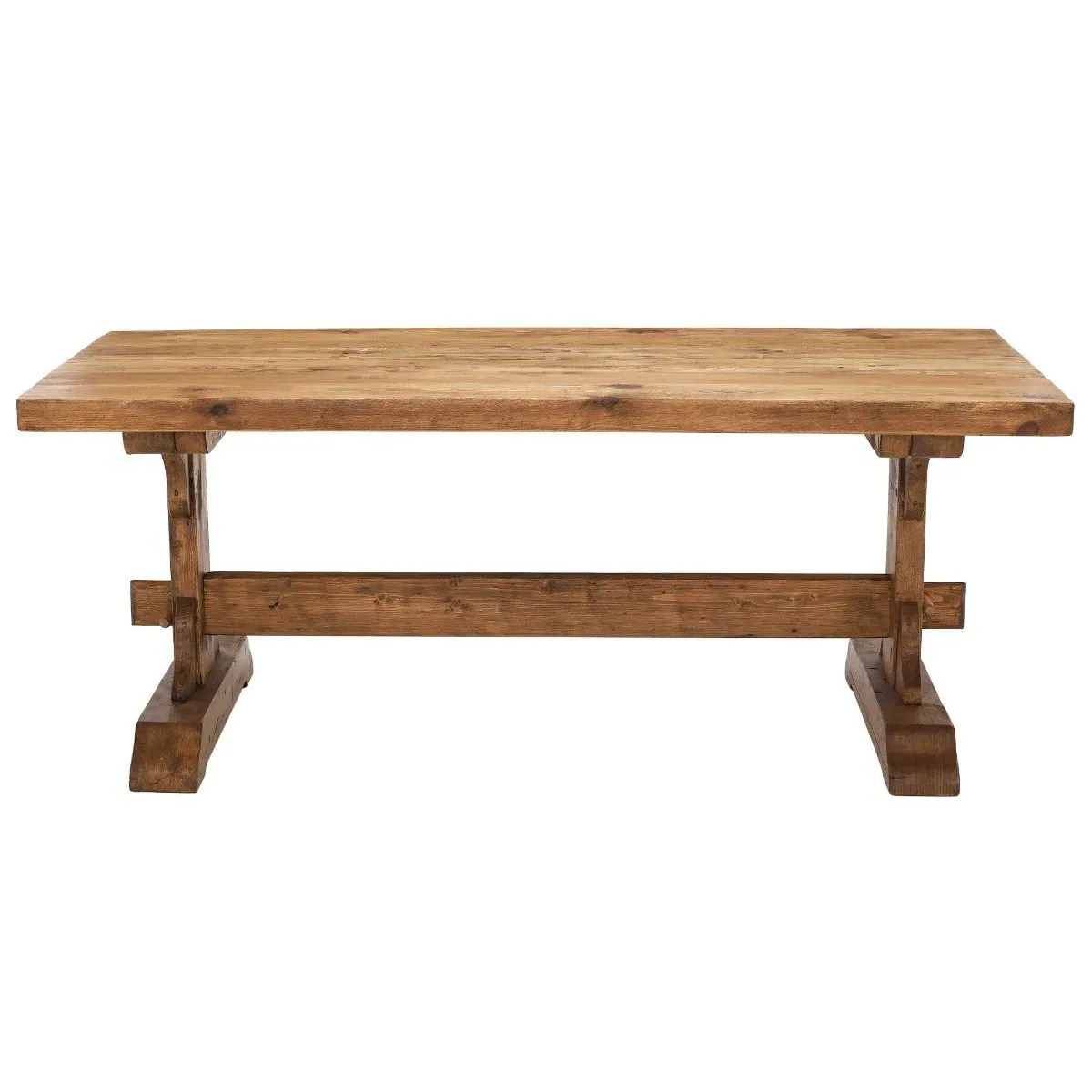 Covington Dining Table - Brown, Polished Timber