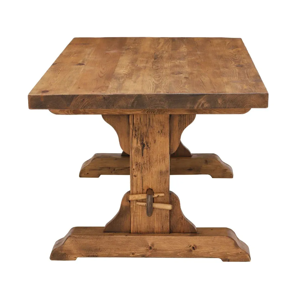 Covington Dining Table - Brown, Polished Timber