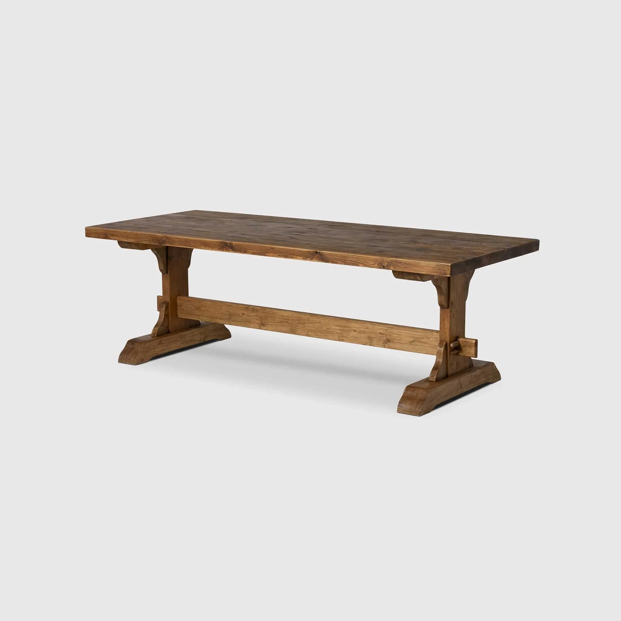 Covington Dining Table - Brown, Polished Timber