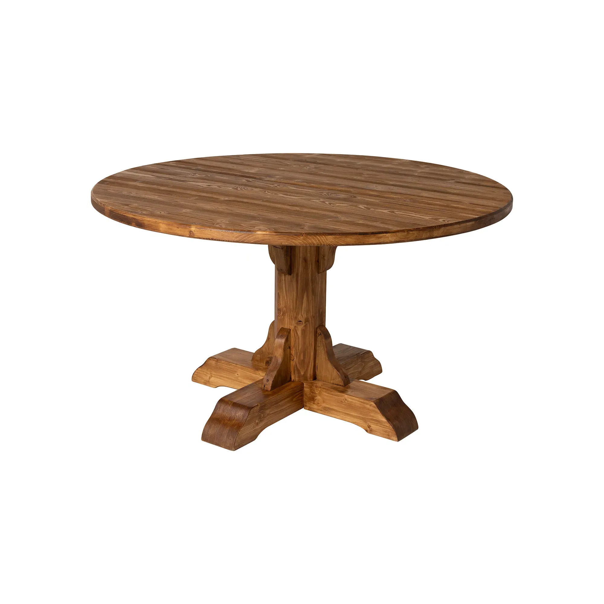 Covington Round Dining Table - Brown, Timber Wood