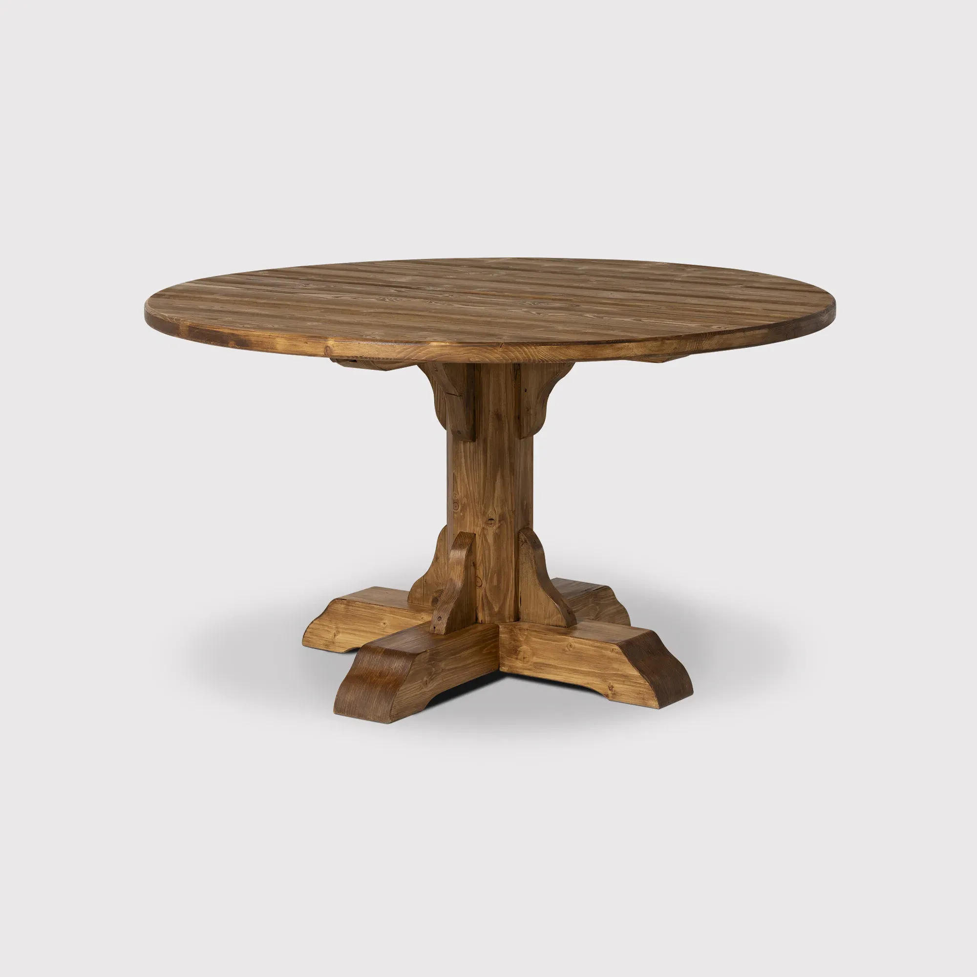 Covington Round Dining Table - Brown, Timber Wood image