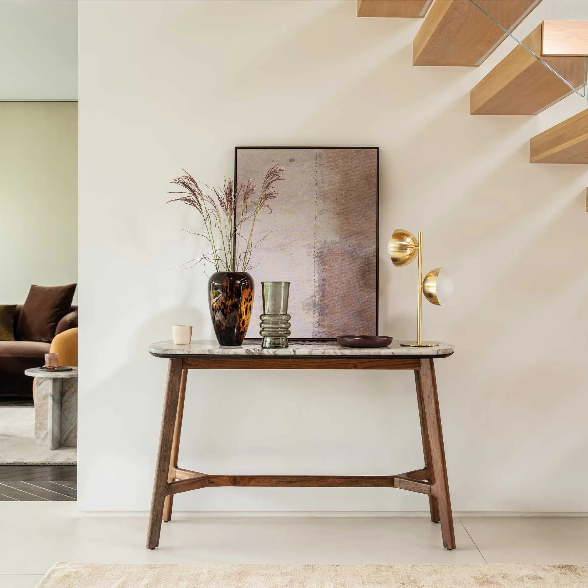 Cresta Console Table - Brown, Acacia Wood