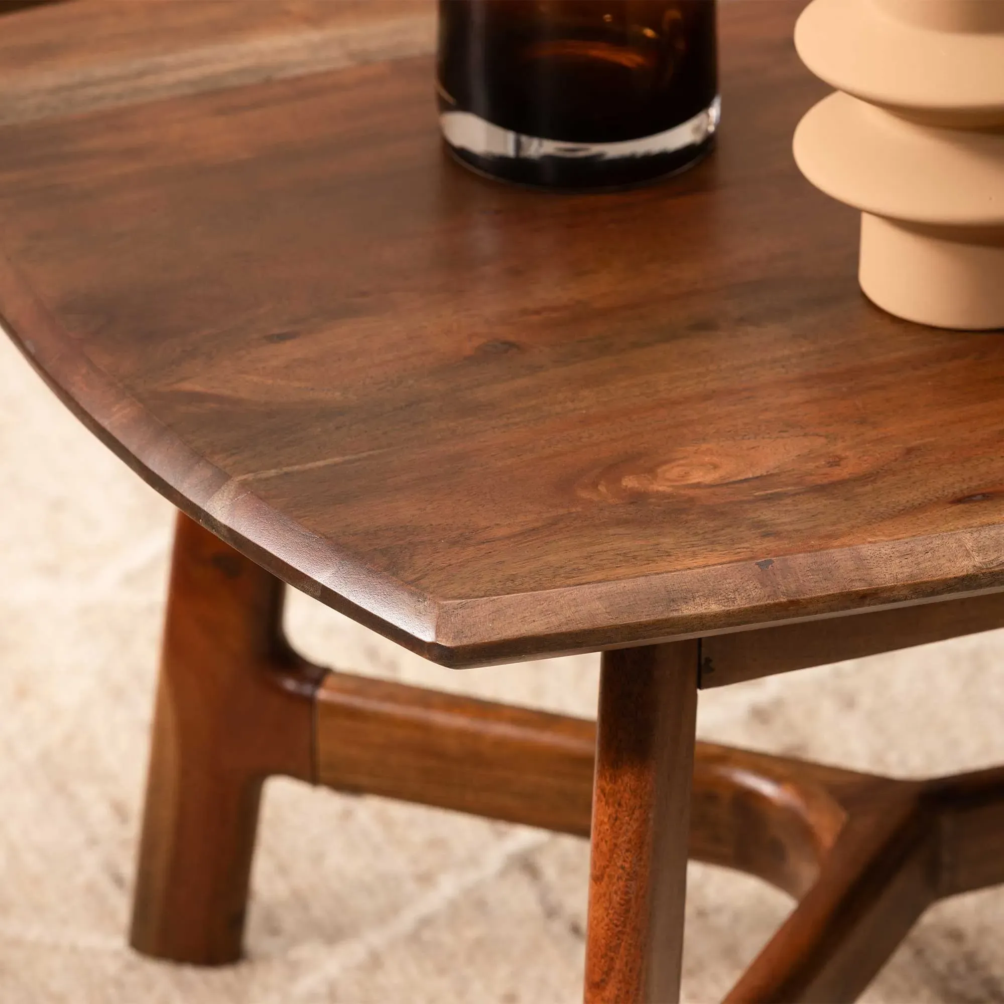 Cresta Rectangular Coffee Table - Acacia Wood