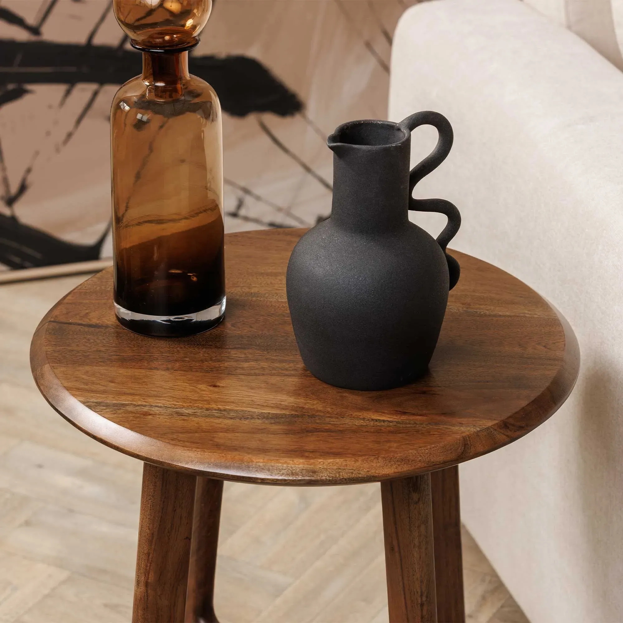 Cresta Side Table - Brown, Acacia Wood