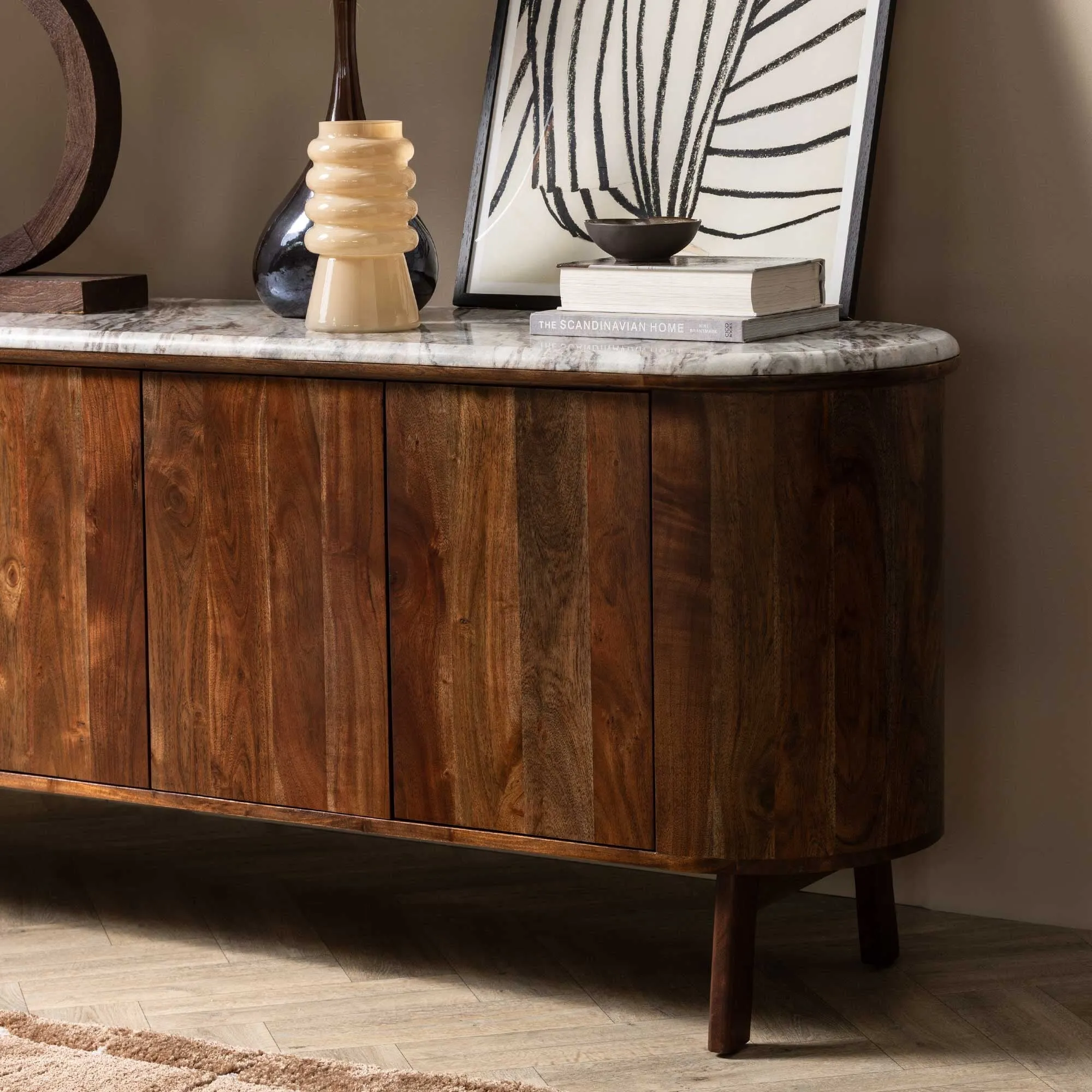 Cresta Sideboard - Brown, Marble
