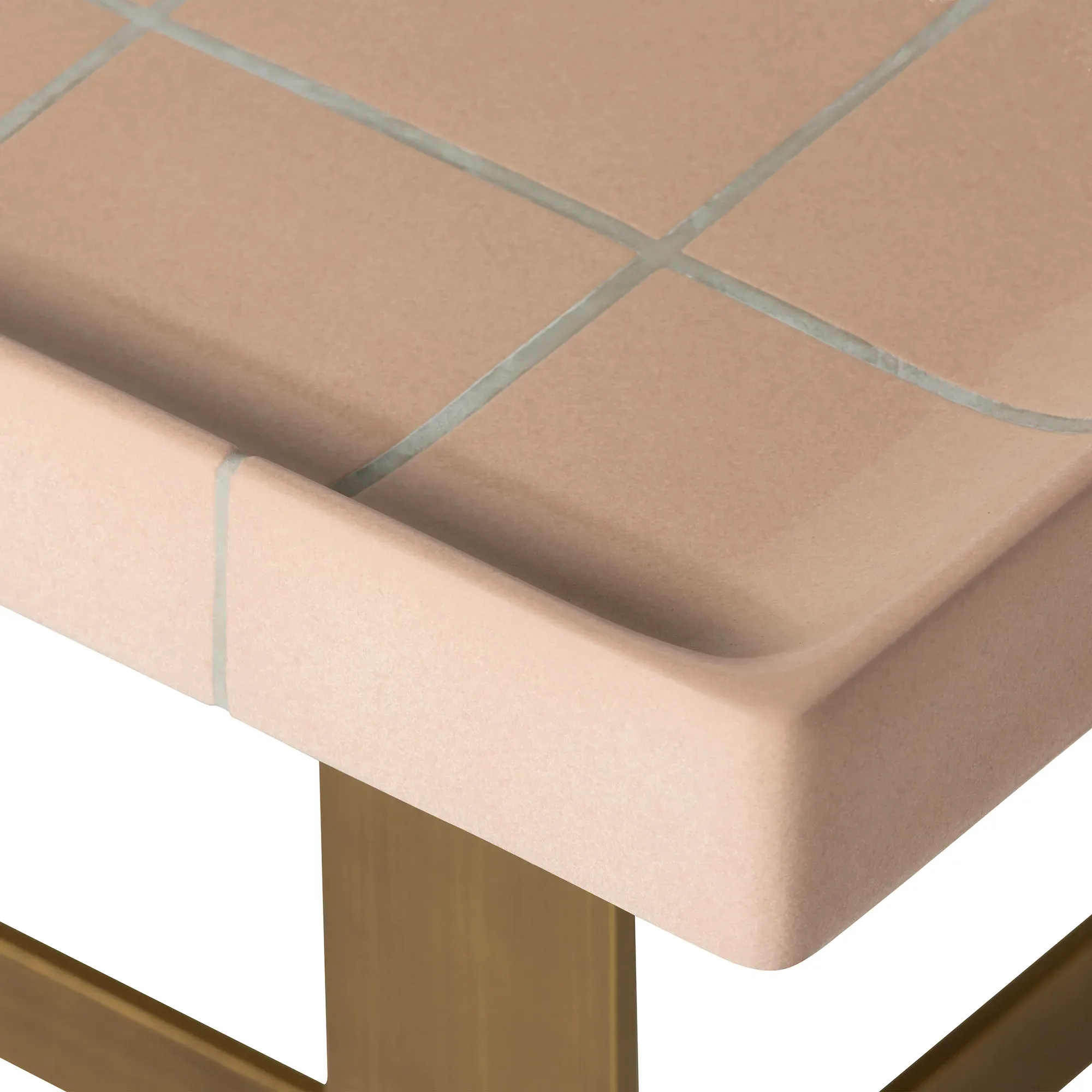 Cruz Tiled Rectangular Coffee Table - Pink