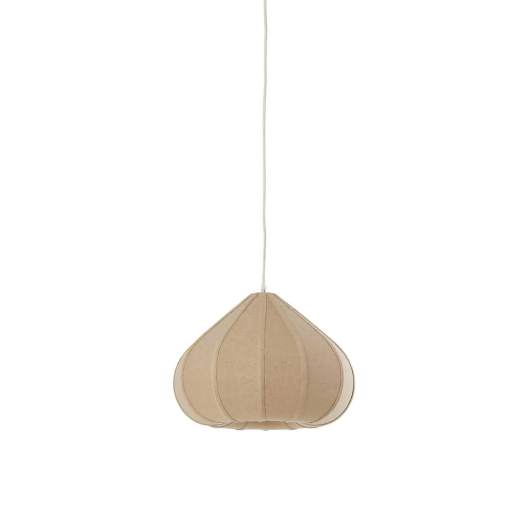 Curved Pendant Light - Neutral, Linen image