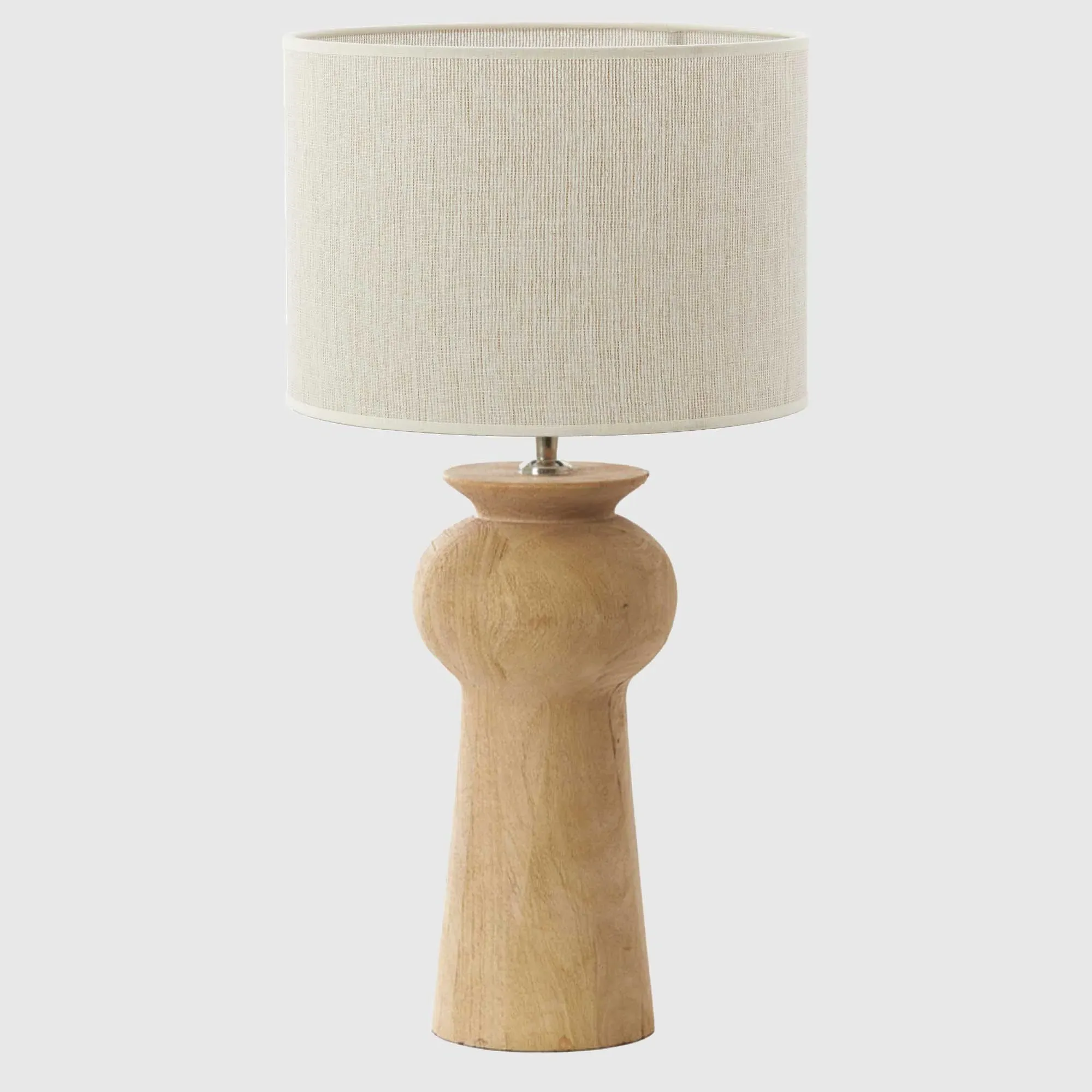 Curved Table Lamp - Neutral, Mango Wood image